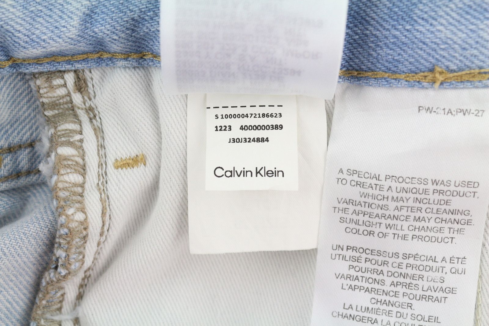Calvin Klein 90S LOOSE PLEATED W28 Washed Blue Wide Zip Jeans 84981 Size US 28 / EU 44 - 10 Thumbnail