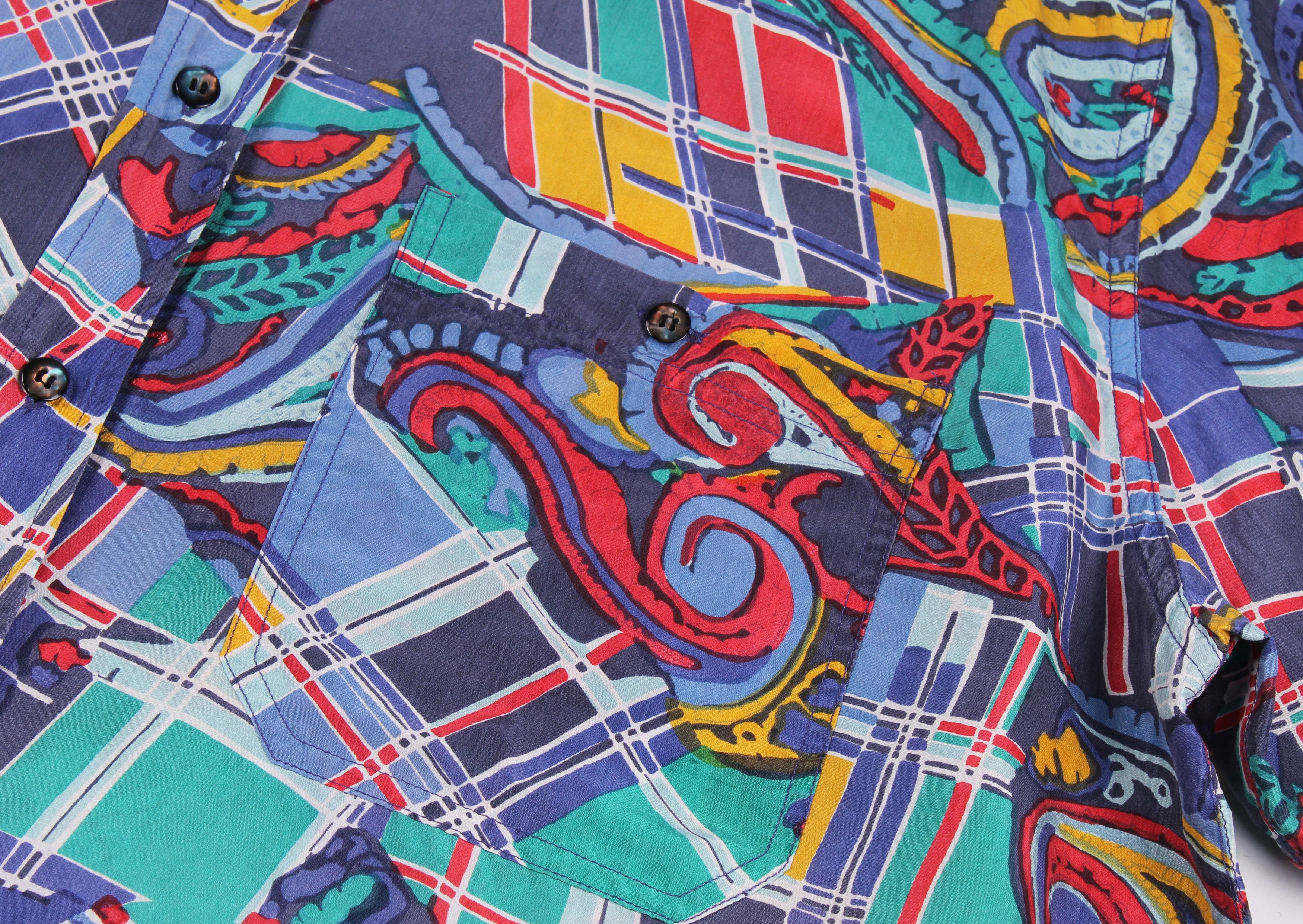 Vintage SCHILD Vintage 90's Paisley Print Silk Shirt Size US L / EU 52-54 / 3 - 4 Thumbnail