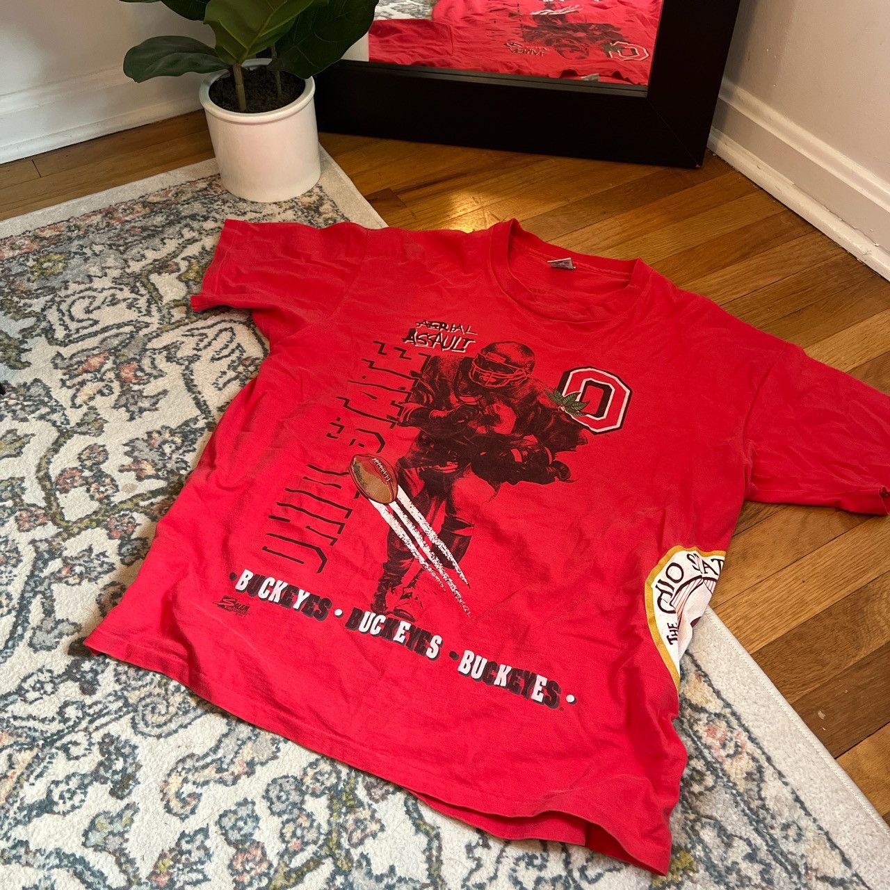 image of Nfl x Nike Insane Vintage Ohio State Single Stitch Tee (1992) in Red, Men's (Size 2XL)