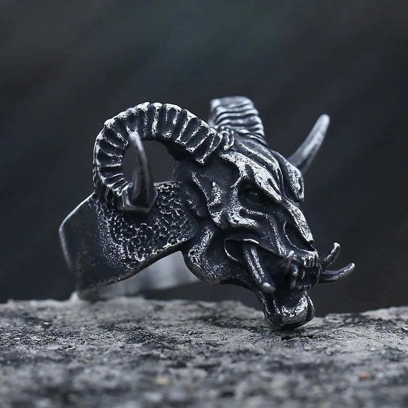 Jewelry Devil Demon Skull Dragon Ring Size ONE SIZE - 2 Thumbnail