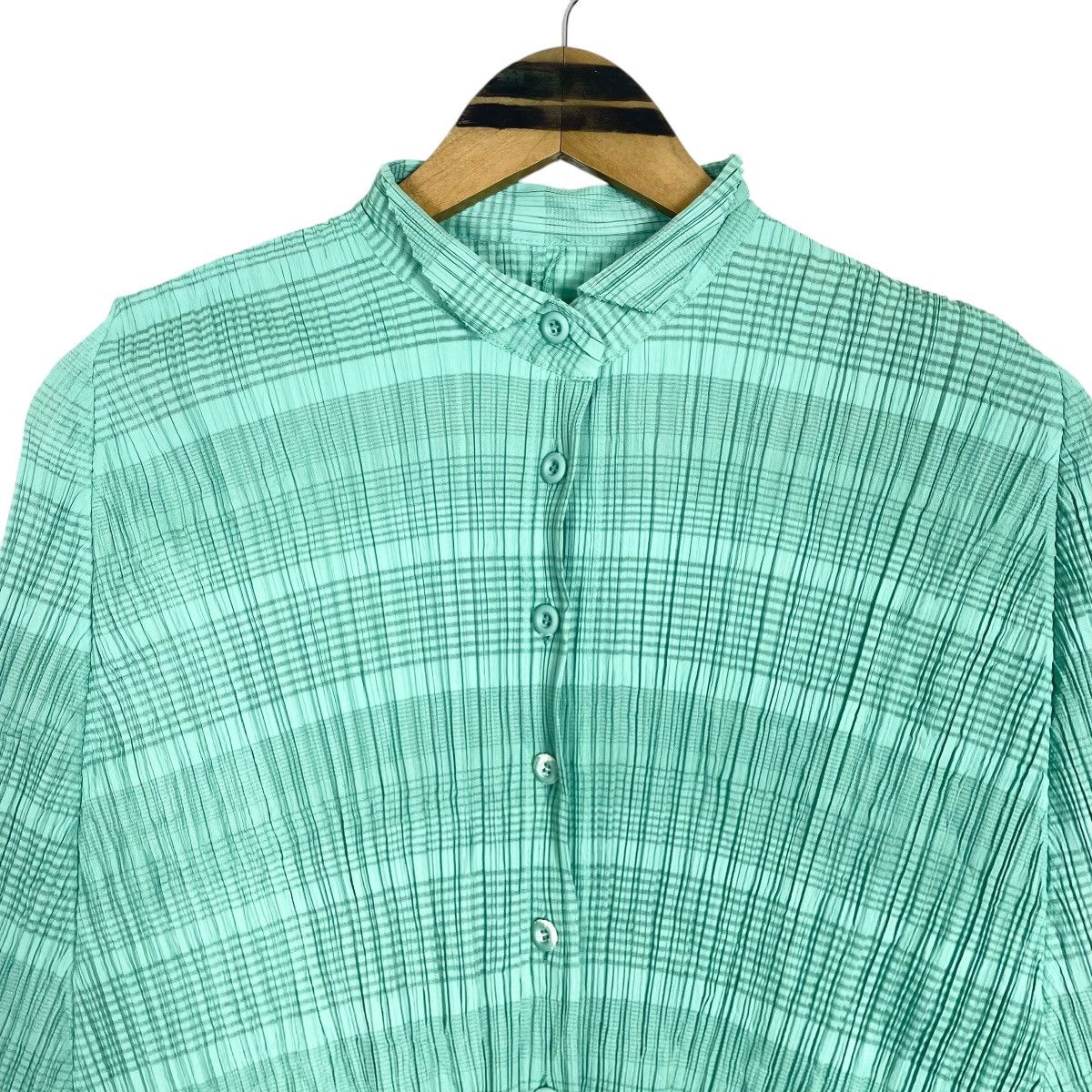 Pleats Please Issey Miyake Pleats Please Issey Miyake Button Up Crop Top Poncho Shirt Size S / US 4 / IT 40 - 8 Thumbnail