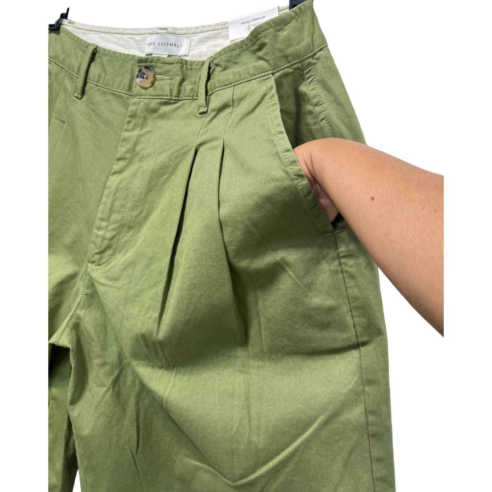 Other Free Assembly - Women's Wide Leg Chino Pants - Green - 4 Size 27" / US 4 / IT 40 - 21 Thumbnail