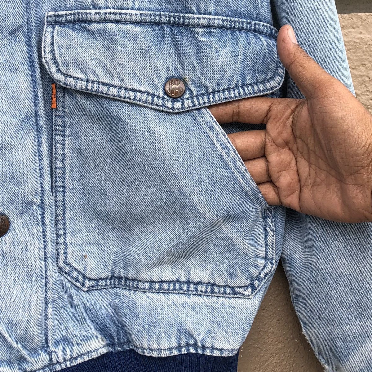 Big John Vintage Big John Oren Tab Distressed Denim Jacket Size US L / EU 52-54 / 3 - 8 Thumbnail