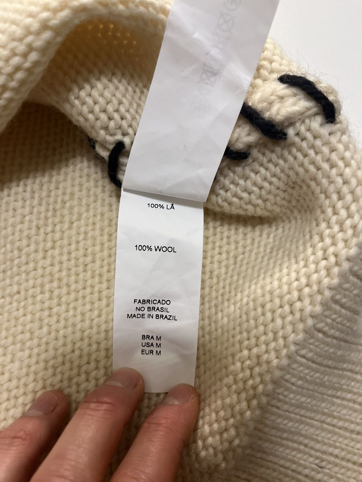Osklen Osklen Wool Oversized Off-white Knit Sweater Size US M / EU 48-50 / 2 - 7 Thumbnail