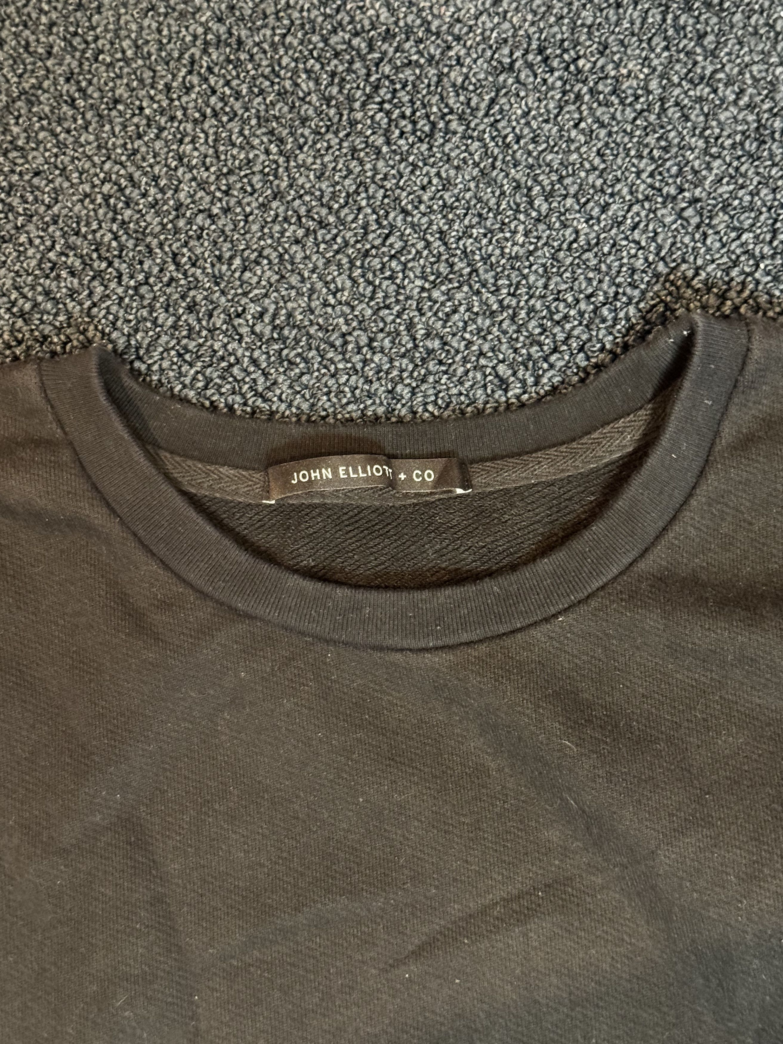 John Elliott John Elliott Black Crew Neck Sweatshirt Size US M / EU 48-50 / 2 - 2 Thumbnail