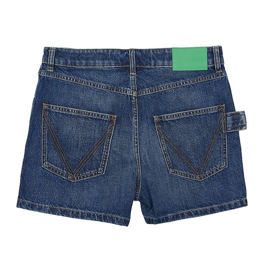 Bottega Veneta o1n1vont1225 Medium Washed Denim Shorts in Blue Size 25" / US 0 / IT 36 - 2 Thumbnail