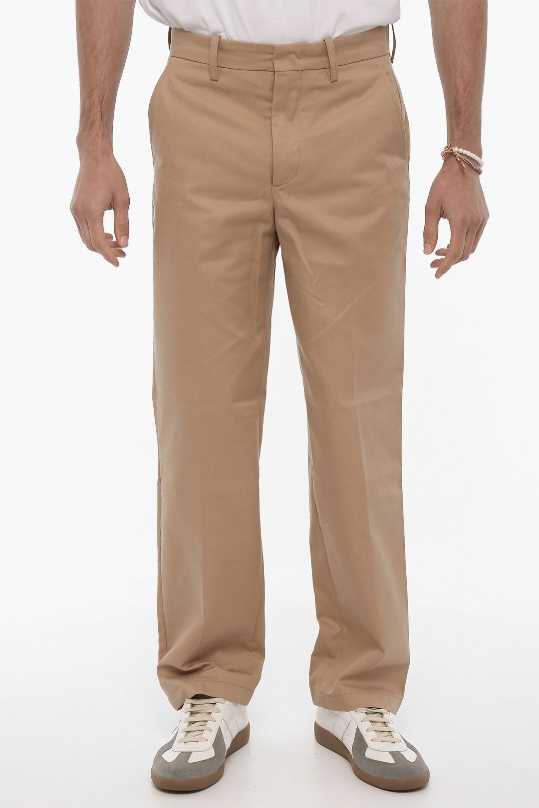 image of Department 5 Og1Mm0424 Hidden Closure Twill Kurt Pant In Brown, Men's (Size 33)