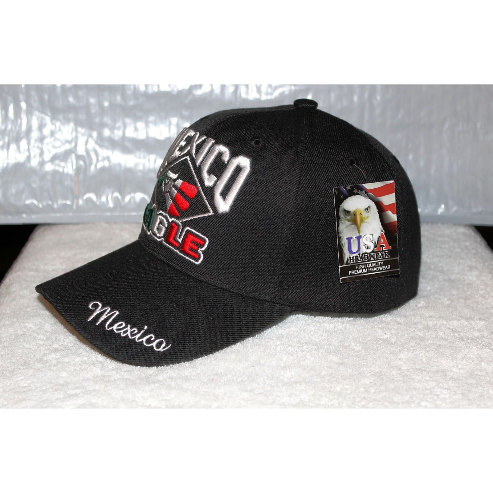 Vintage CHOICE Mexico Eagle Baseball Cap Black Adjustable Mens Size ONE SIZE - 2 Thumbnail