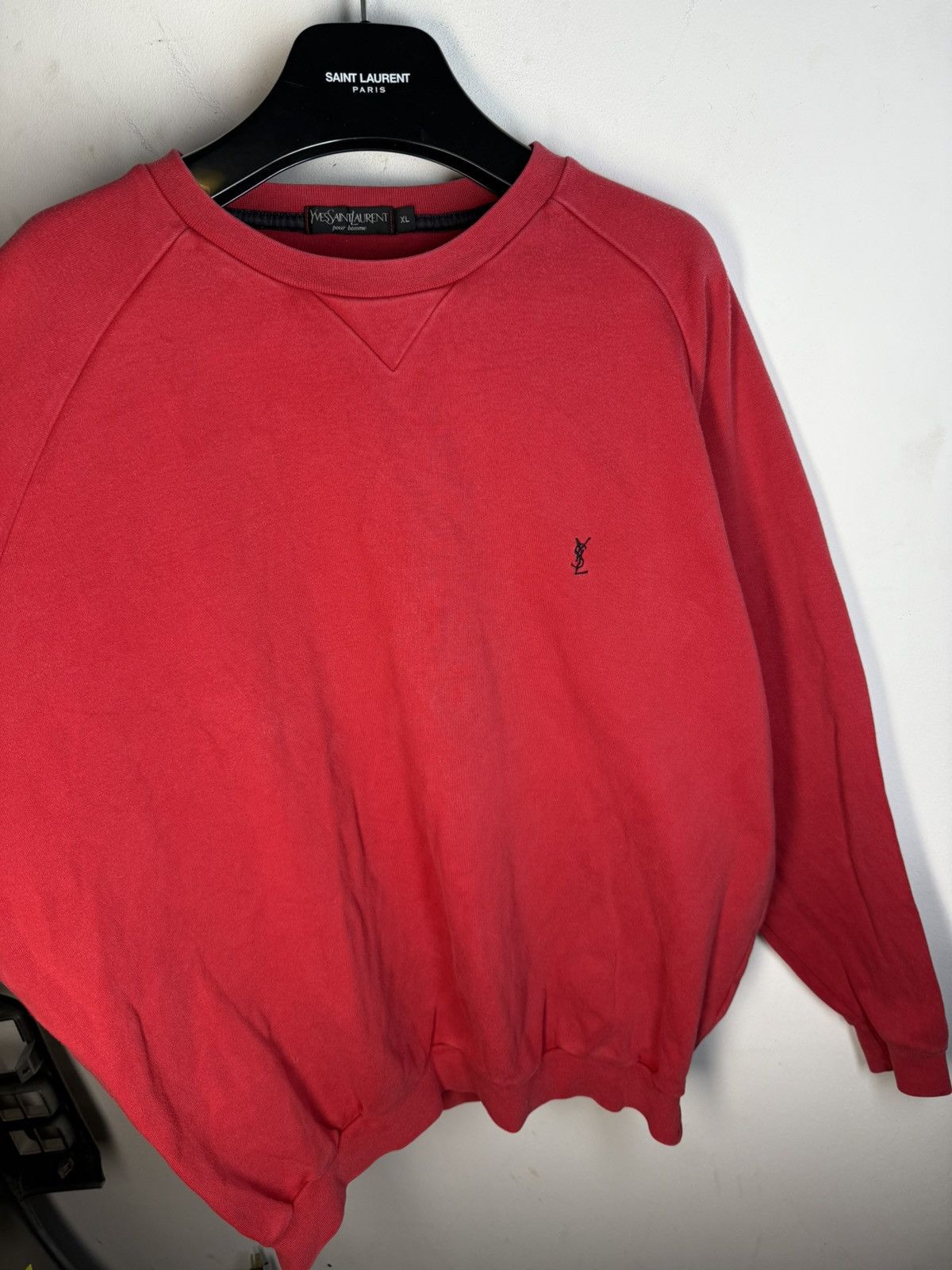 Yves Saint Laurent 90s YSL Sweatshirt Red Size US XL / EU 56 / 4 - 12 Thumbnail