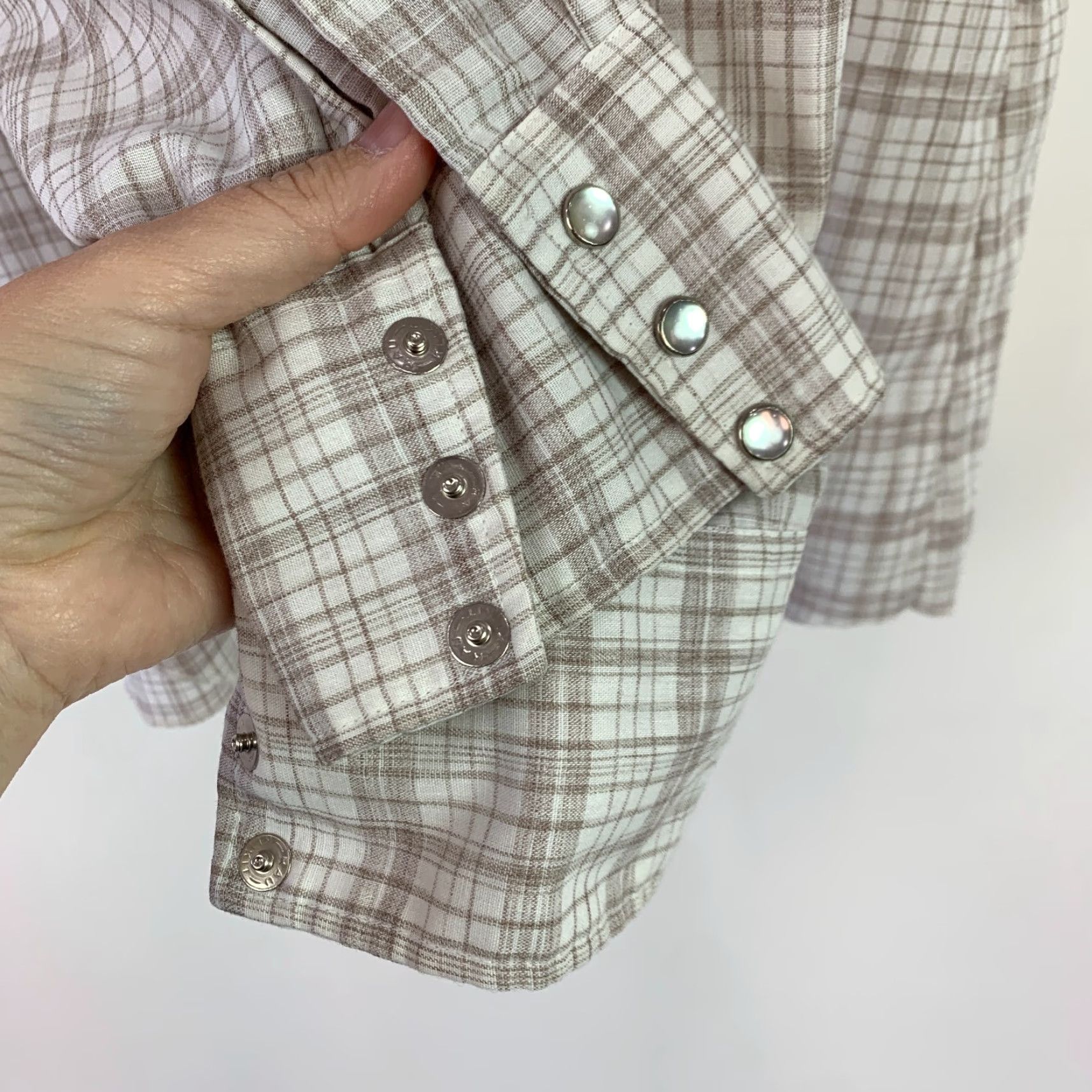 Vintage VINTAGE H Bar C California Ranchwear Plaid Pearl Snap Shirt XL Brown Western 70s Rockabilly Mens Size US XL / EU 56 / 4 - 5 Thumbnail