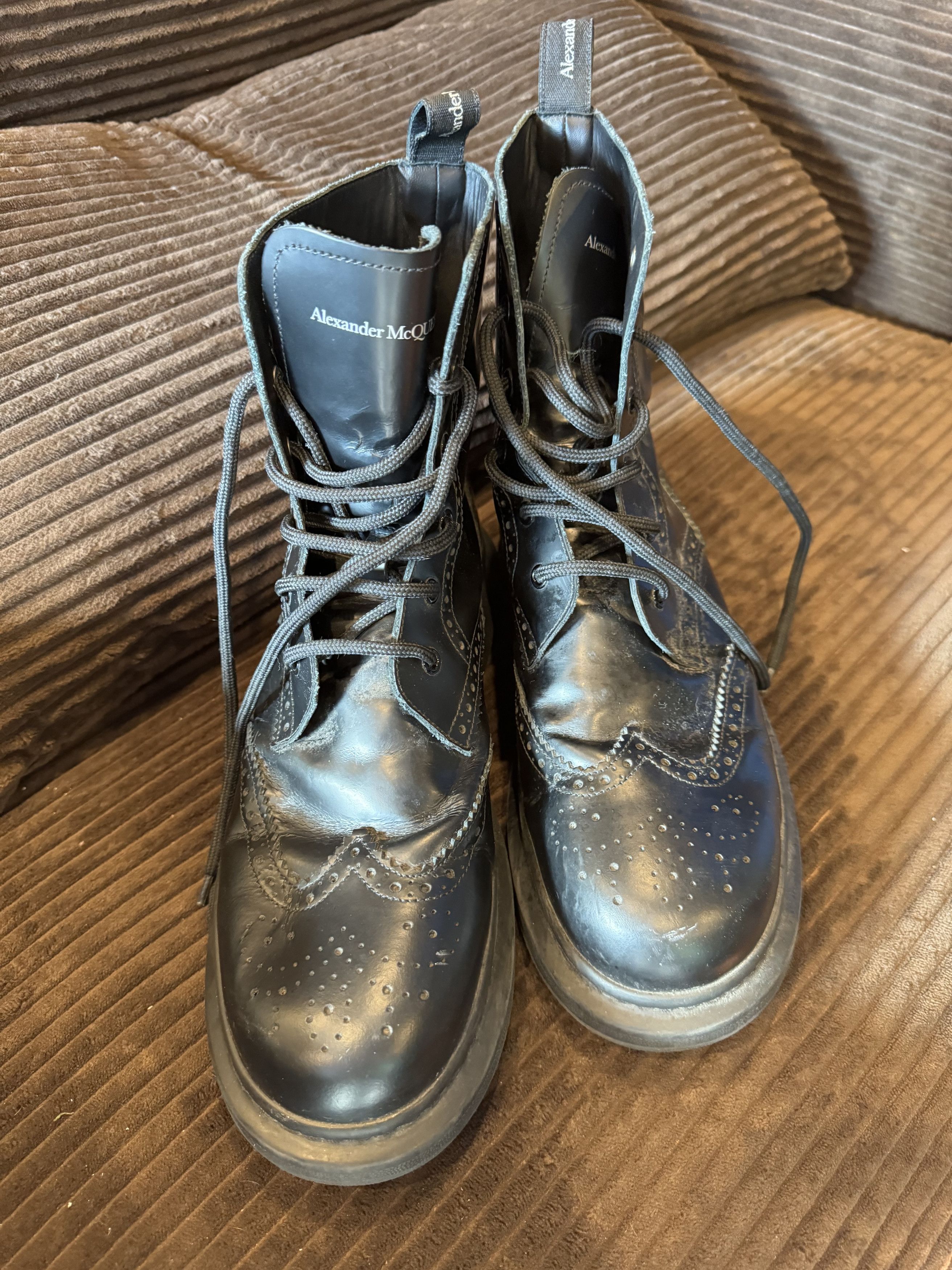 Alexander McQueen Alexander McQueen Hybrid Brogue Boots Size US 12 / EU 45 - 10 Thumbnail