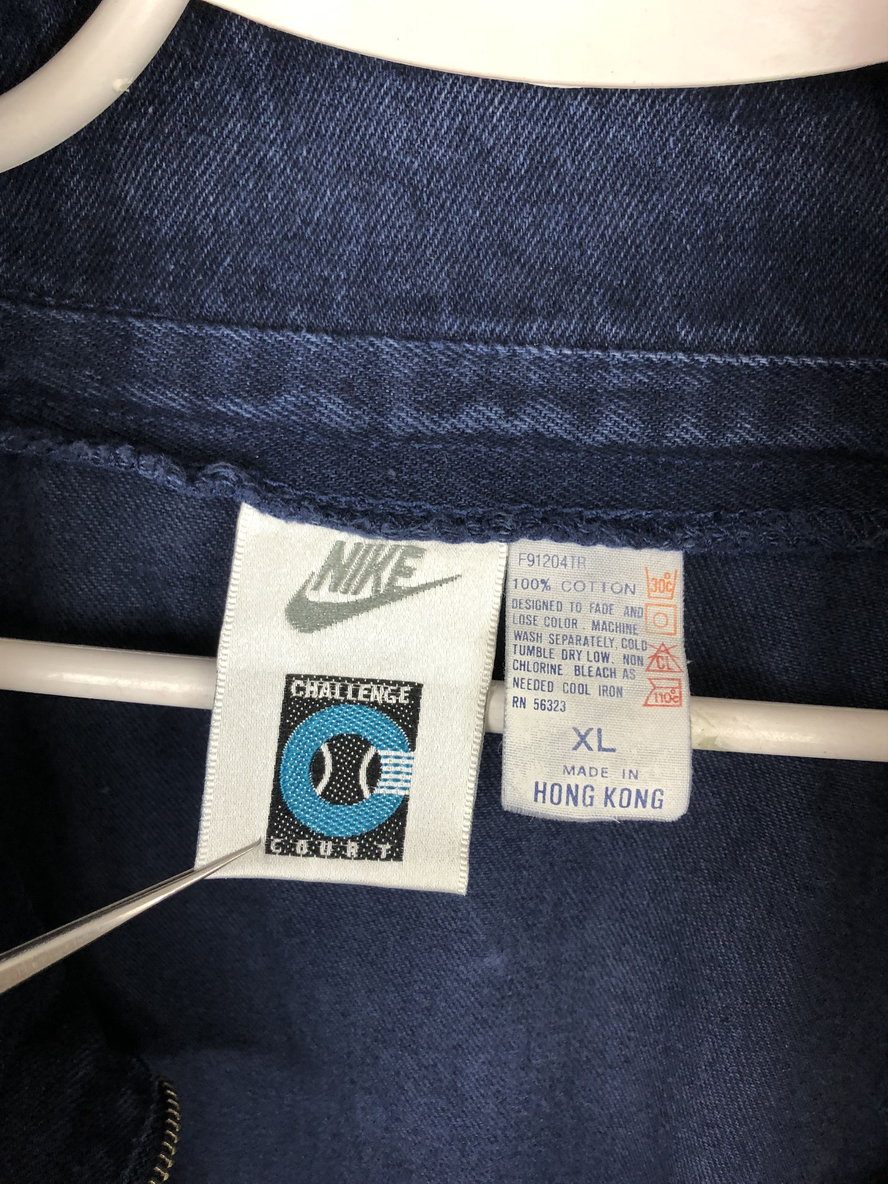 Nike Vintage Nike Court Denim Jean Jacket Acid Wash Agassi Size US XL / EU 56 / 4 - 7 Thumbnail