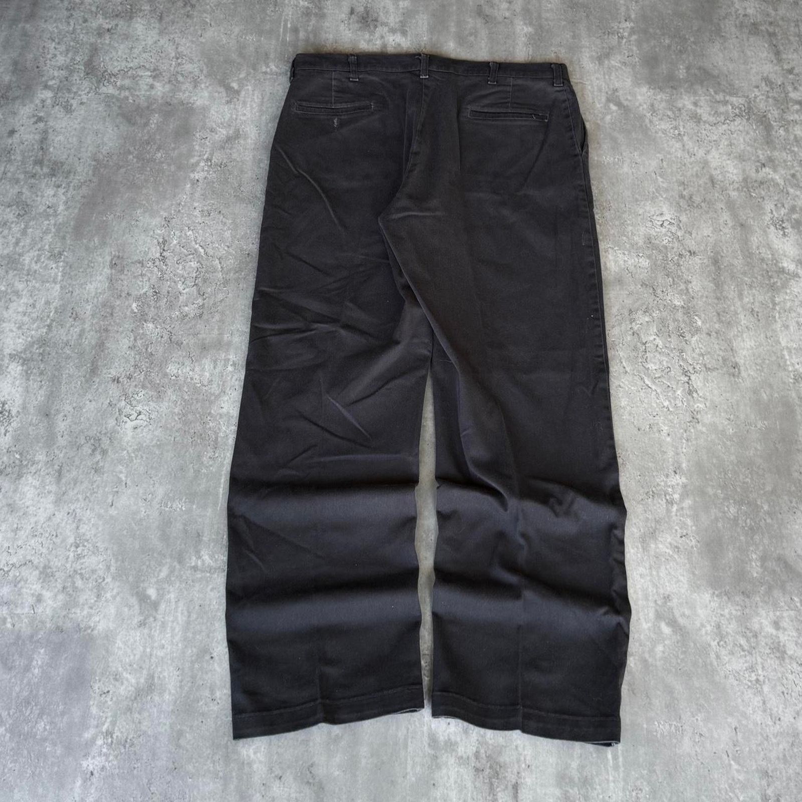 Vintage Vintage Y2K Faded Black Casual Chino Baggy Dress Pants Size US 38 / EU 54 - 2 Thumbnail