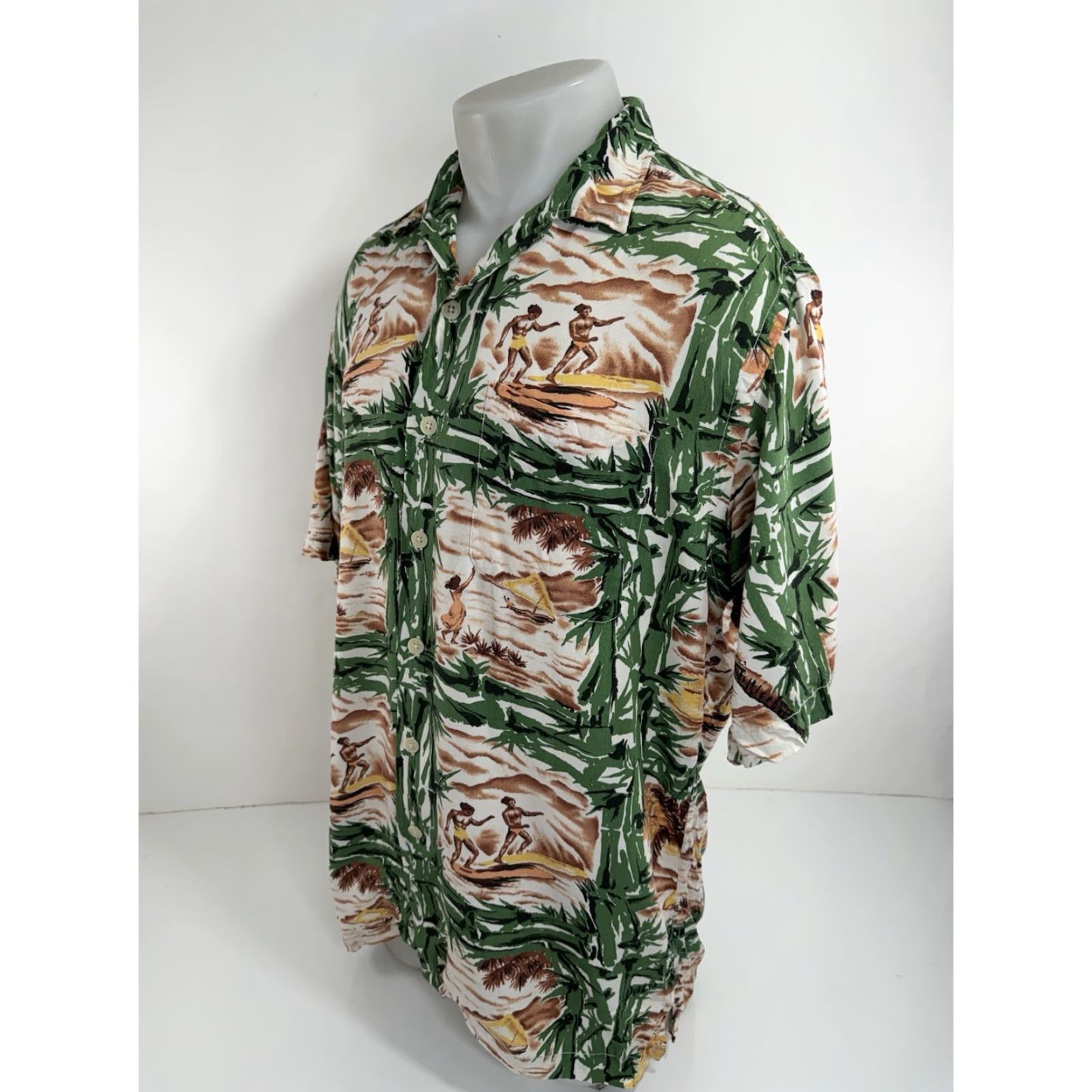 Ralph Lauren POLO SPORT / RALPH LAUREN Surfer Hula Girl Hawaiian Aloha Loop Collar M Shirt Size US M / EU 48-50 / 2 - 5 Thumbnail