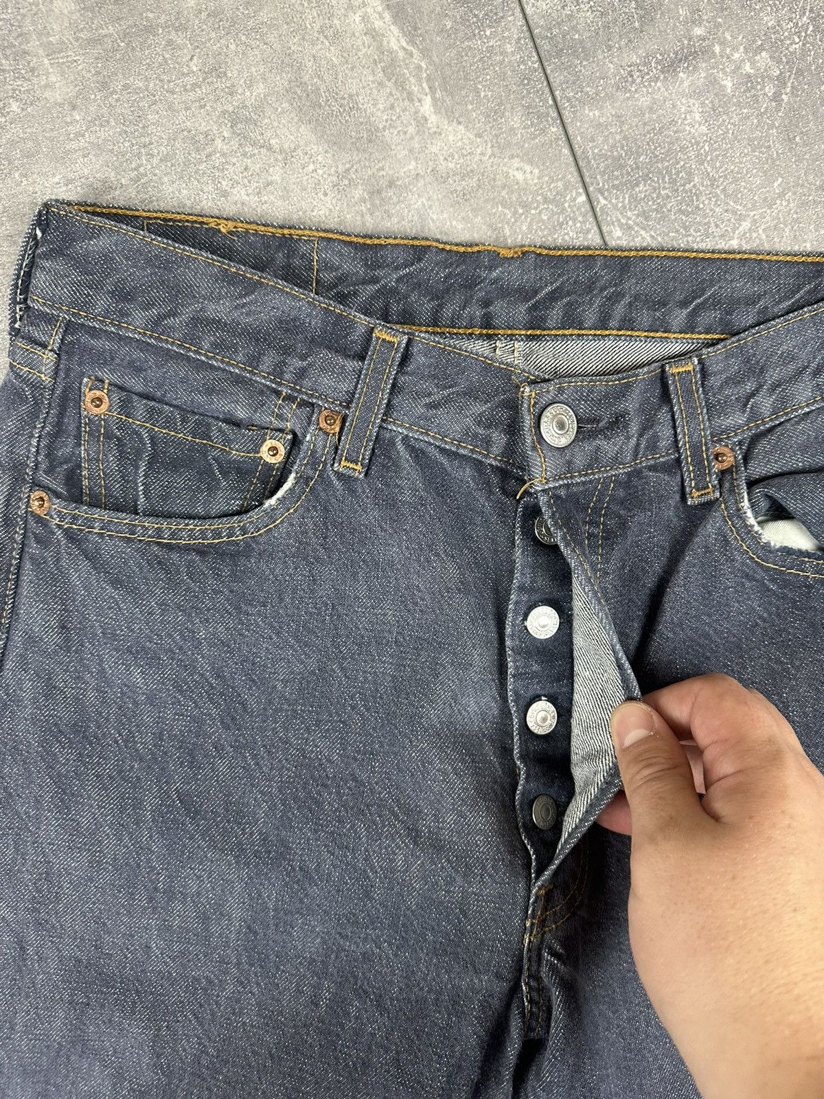 Levi's Levis 501 Silver Vintage Retro Denim Jeans Pants Size US 30 / EU 46 - 9 Thumbnail