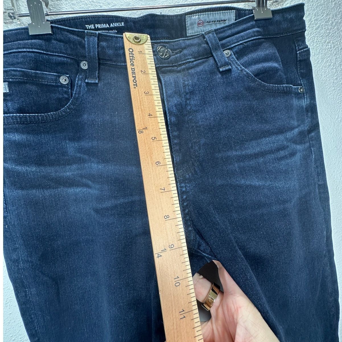 AG Adriano Goldschmied AG Adriano Whiskered The Prima Ankle Cigarette Ankle Jean 30 Size 30" / US 8 / IT 44 - 11 Thumbnail