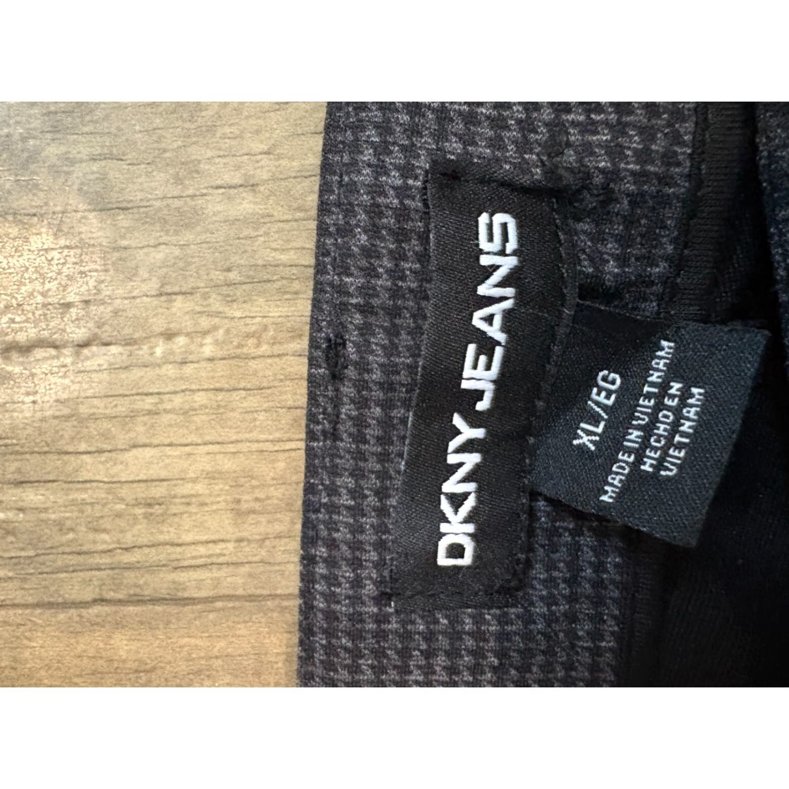 DKNY DKNY Pants Womens XL Black & Gray Slacks Back Pockets Jeans Straight Leg Ankle Collection Women’s Size 40" / US 18 - 4 Thumbnail