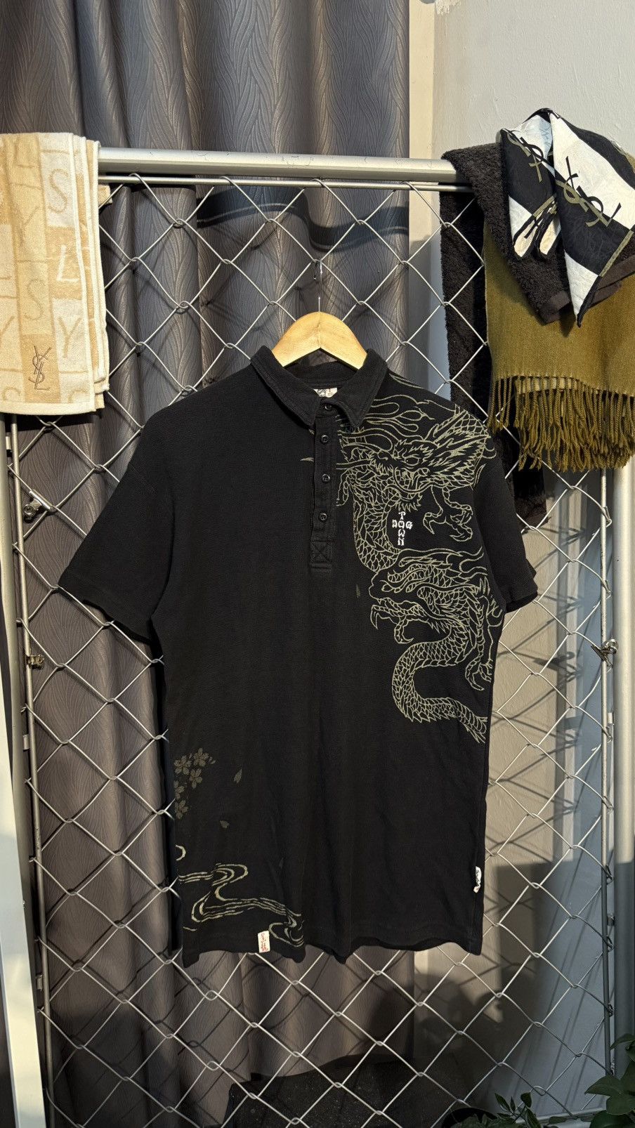 Beautiful Sunfaded DogTown Dragon Polo Shirt