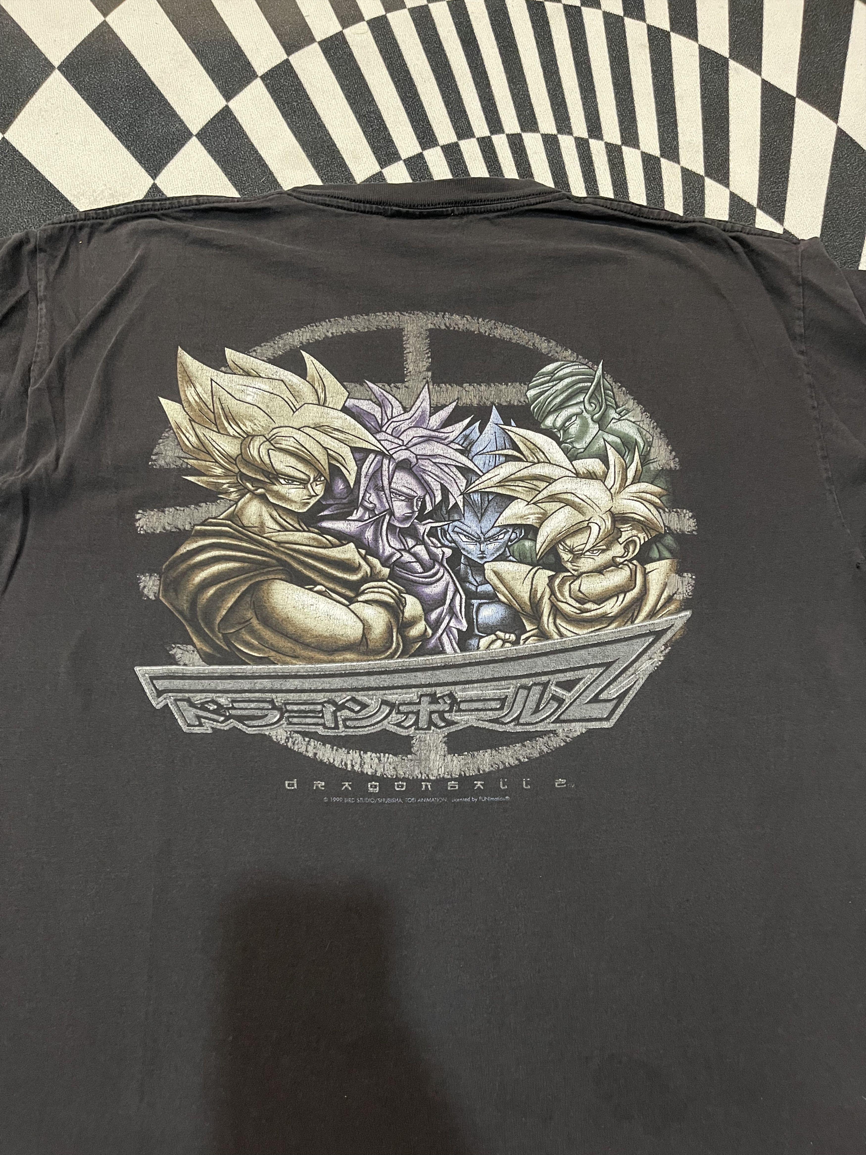 Anime 1999 Dragon Ball Z Movie Promo Style Fade Black Tee (XL) Size US XL / EU 56 / 4 - 2 Thumbnail