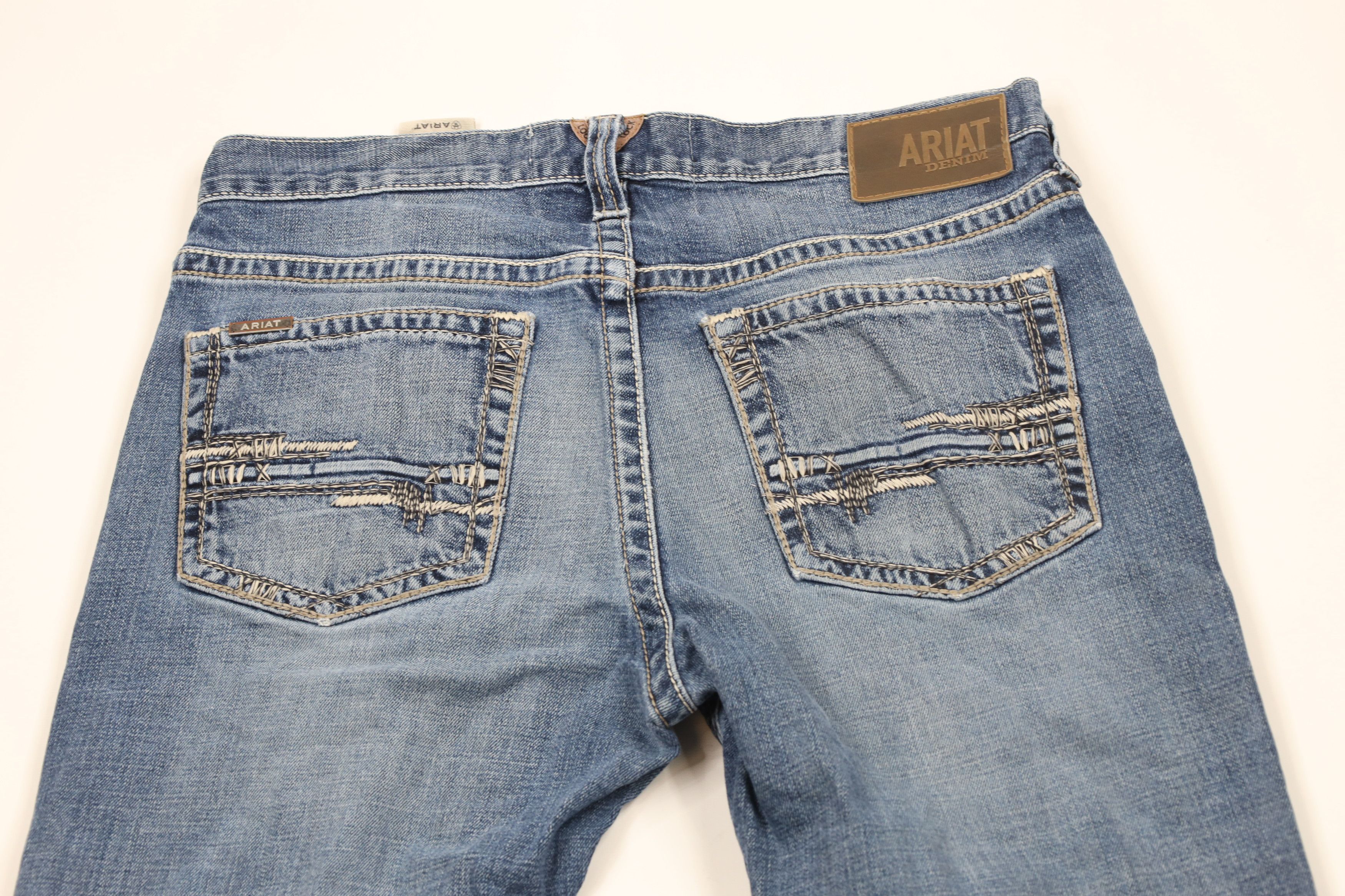Ariat × Vintage Ariat Thick Stitch Low Rise M4 Bootcut Denim Jeans Blue Size US 33 - 12 Thumbnail
