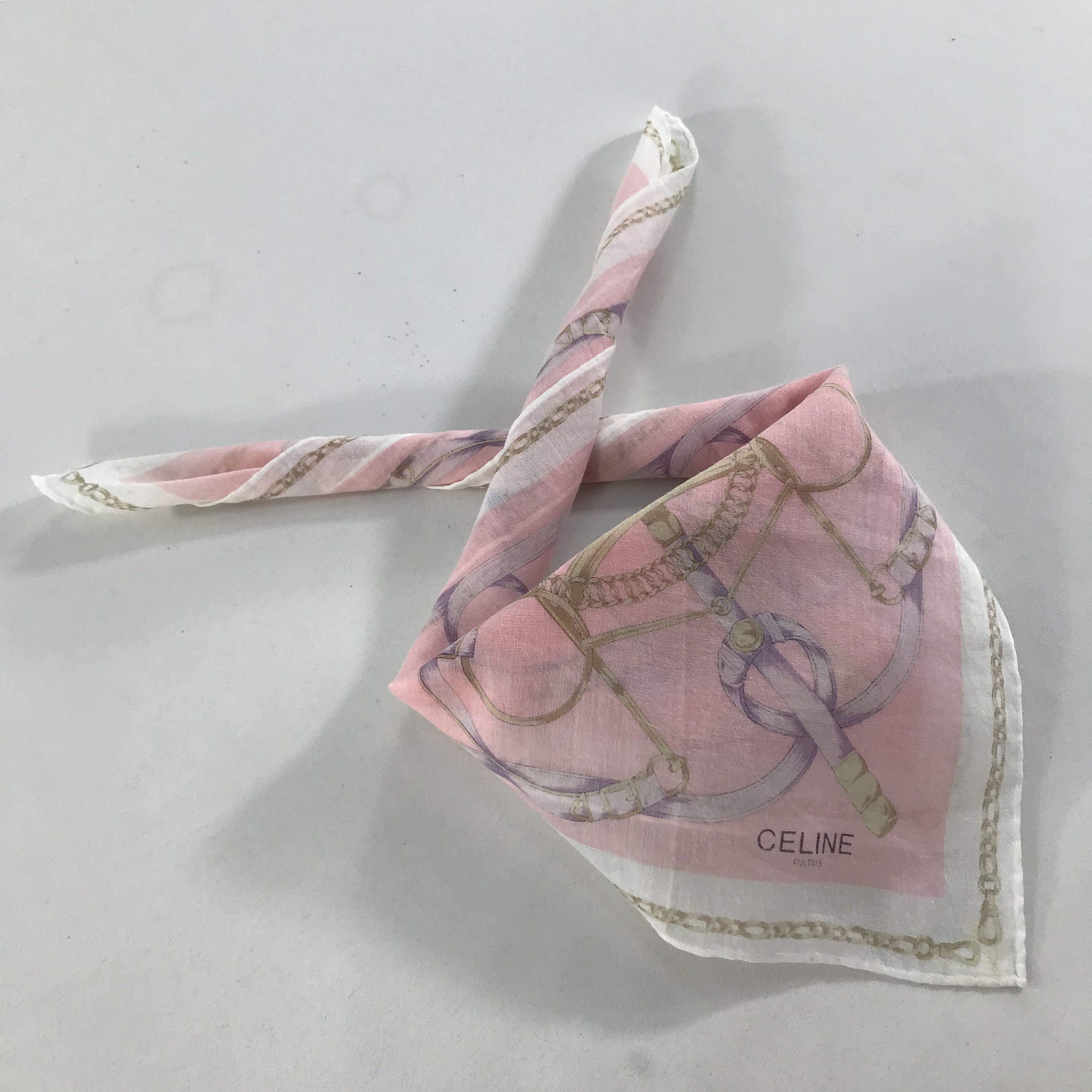 Celine × Vintage Celine Bandana / Handkerchief / Neckerchief - S1657 Size ONE SIZE - 4 Thumbnail