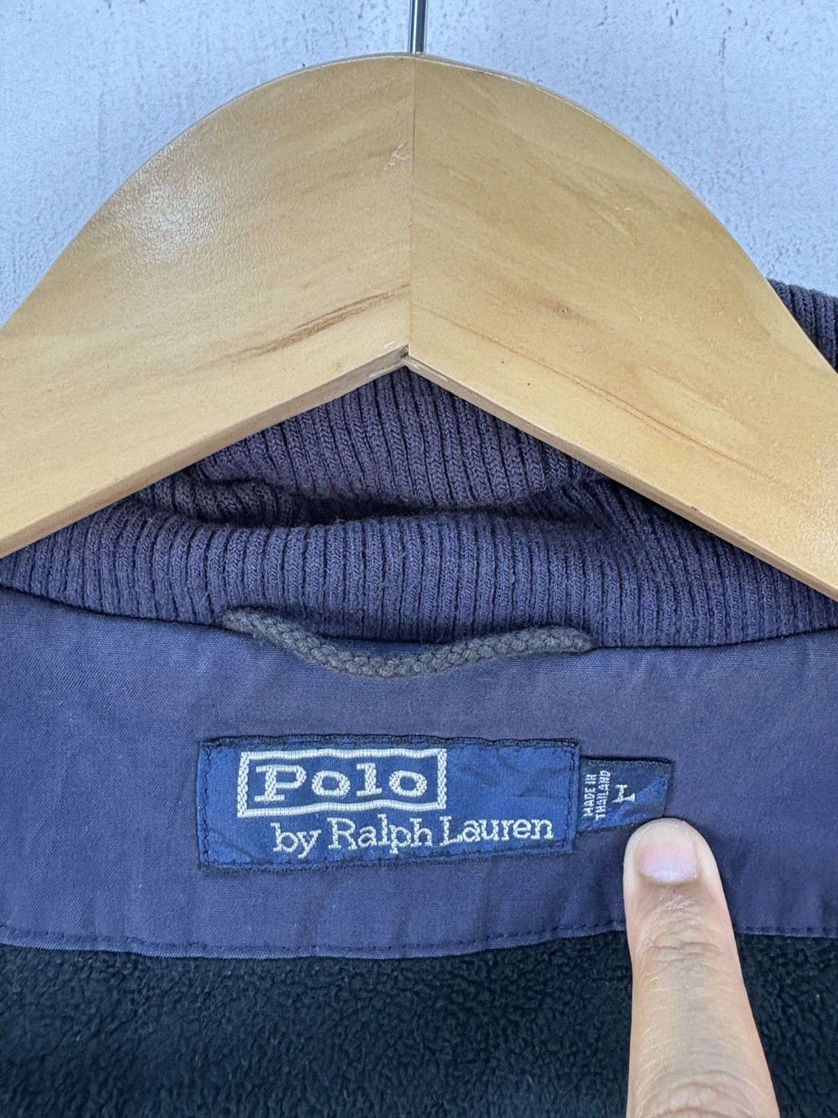 Polo Ralph Lauren Vintage Sunfaded Polo Ralph Lauren Bomber Jacket Navy Blue L Size US L / EU 52-54 / 3 - 4 Thumbnail