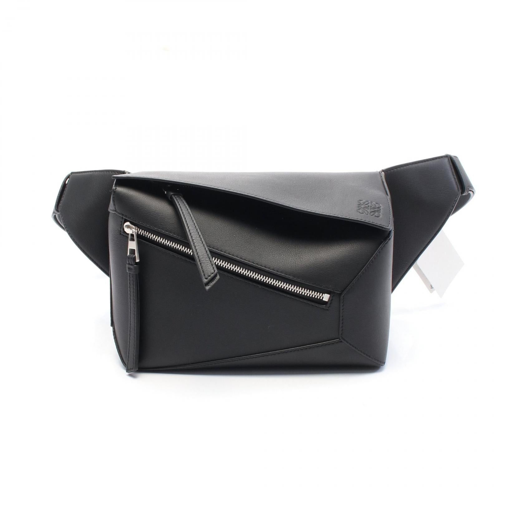 Loewe Loewe Puzzle Small Fanny Pack Waist Bag Leather Black Size ONE SIZE - 1 Thumbnail