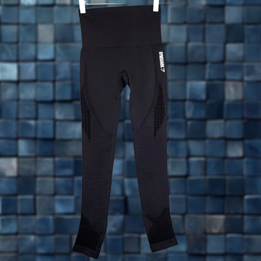 Gymshark Gymshark Black Seamless Leggings Womens XS Regular Skinny Activewear Pants Size 26" / US 2 / IT 38 - 1 Thumbnail
