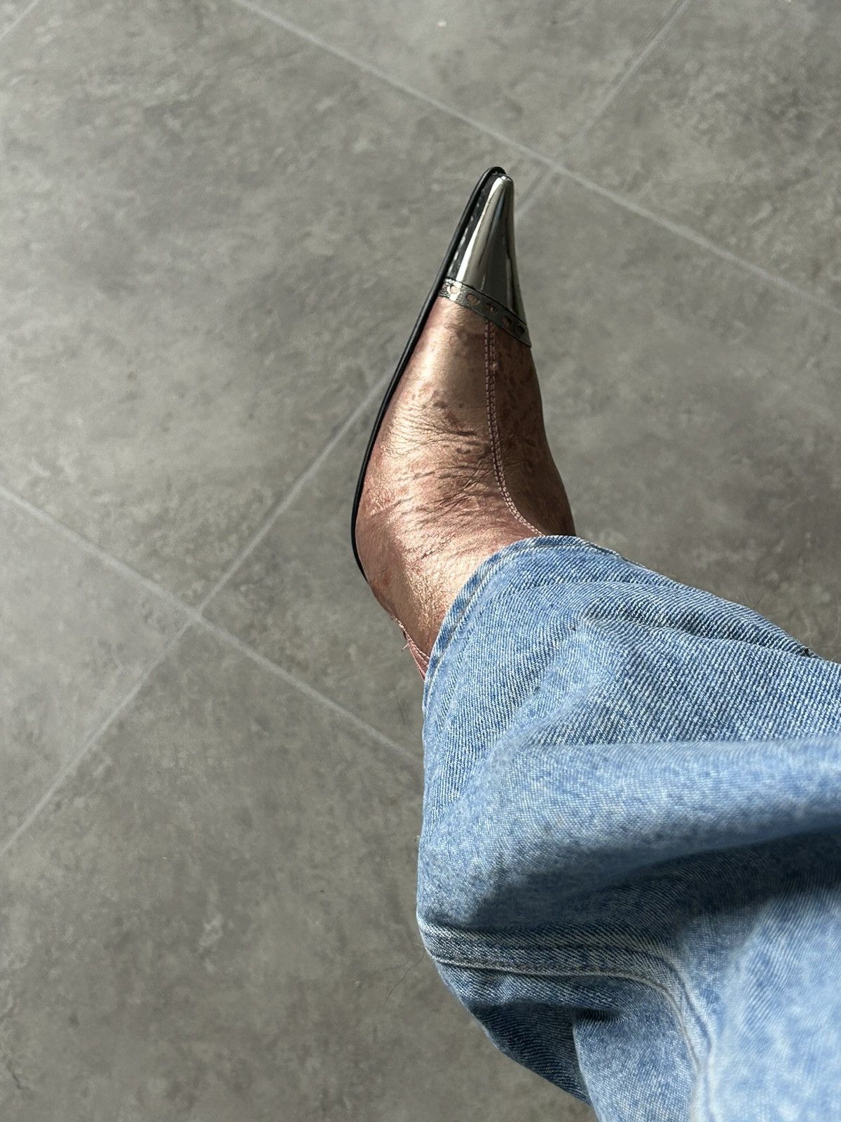 Vintage rare Y2K heels boots avant garde 00s 90s
