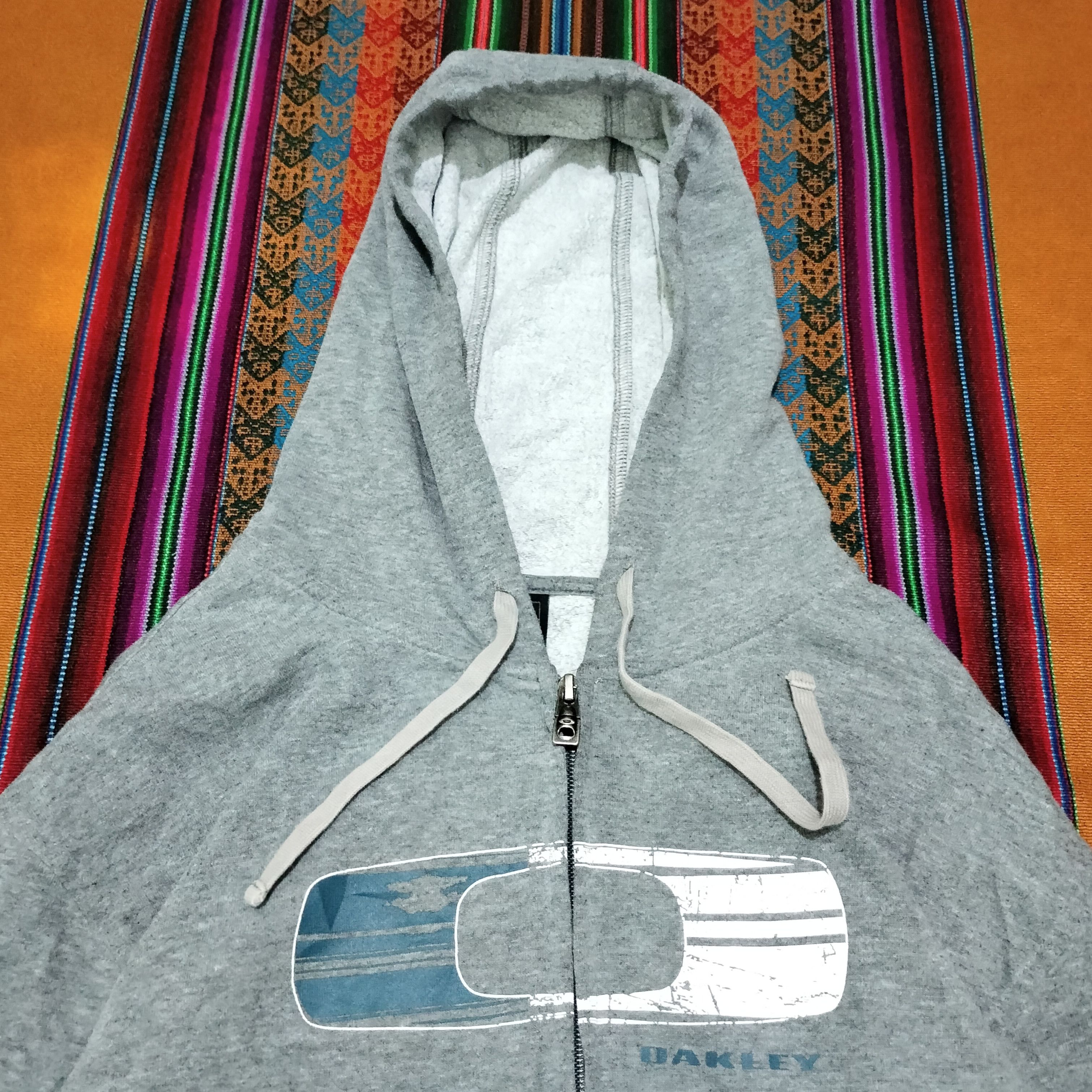Oakley 2000s Oakley big logo zipp up hooded Size US M / EU 48-50 / 2 - 2 Thumbnail