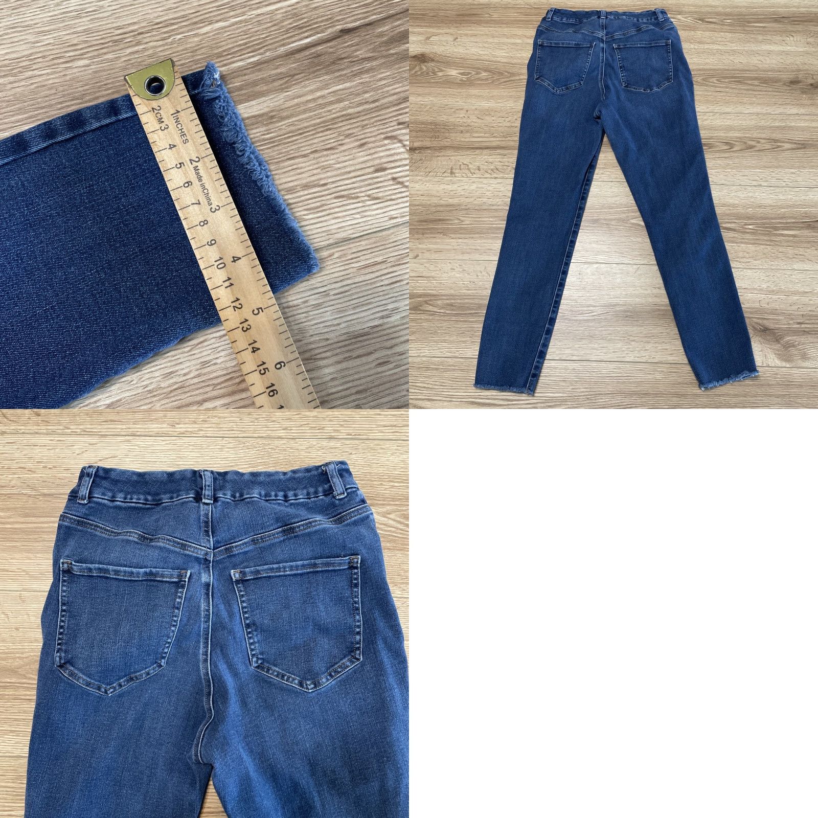 Express Express Skinny High Rise Blue Jeans Womens Medium M 6 8 10 Stretch Size 32" / US 10 / IT 46 - 8 Thumbnail