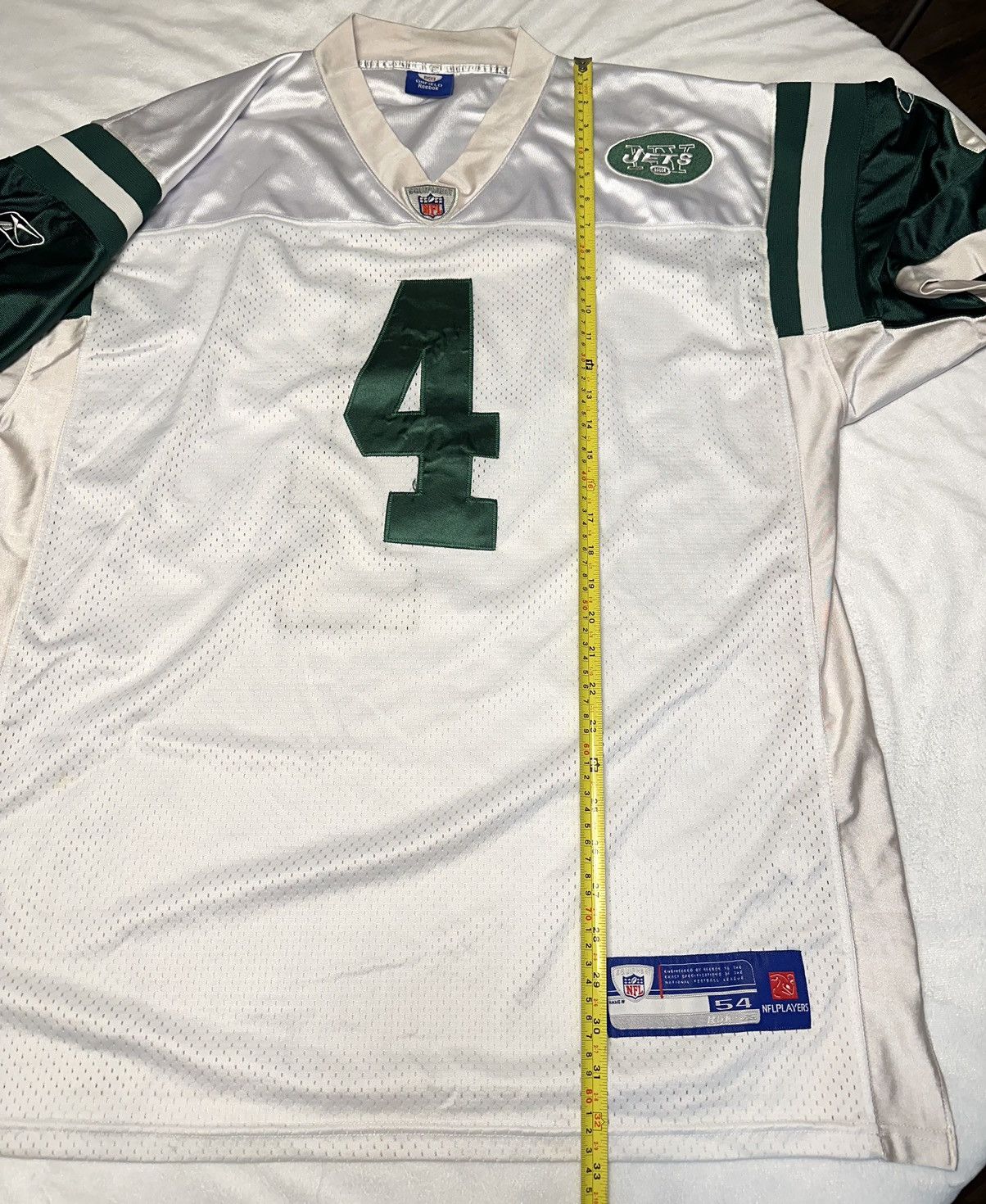 Reebok Brett Favre #4 New York Jets NFL Jersey Mens 54 Reebok Sewn Size US XL / EU 56 / 4 - 6 Thumbnail