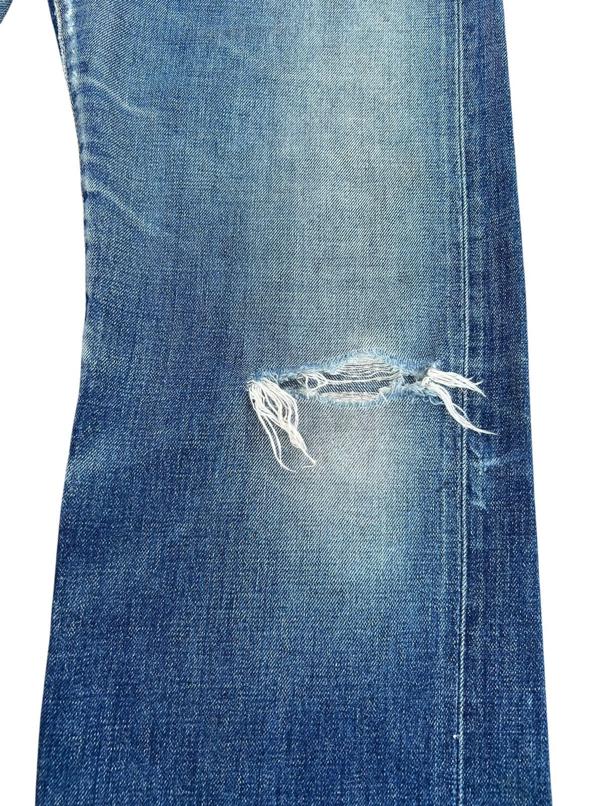 Kapital VINTAGE EDWIN 505XS SELVEDGE DISTRESSED DENIM JEANS Size US 30 / EU 46 - 3 Thumbnail