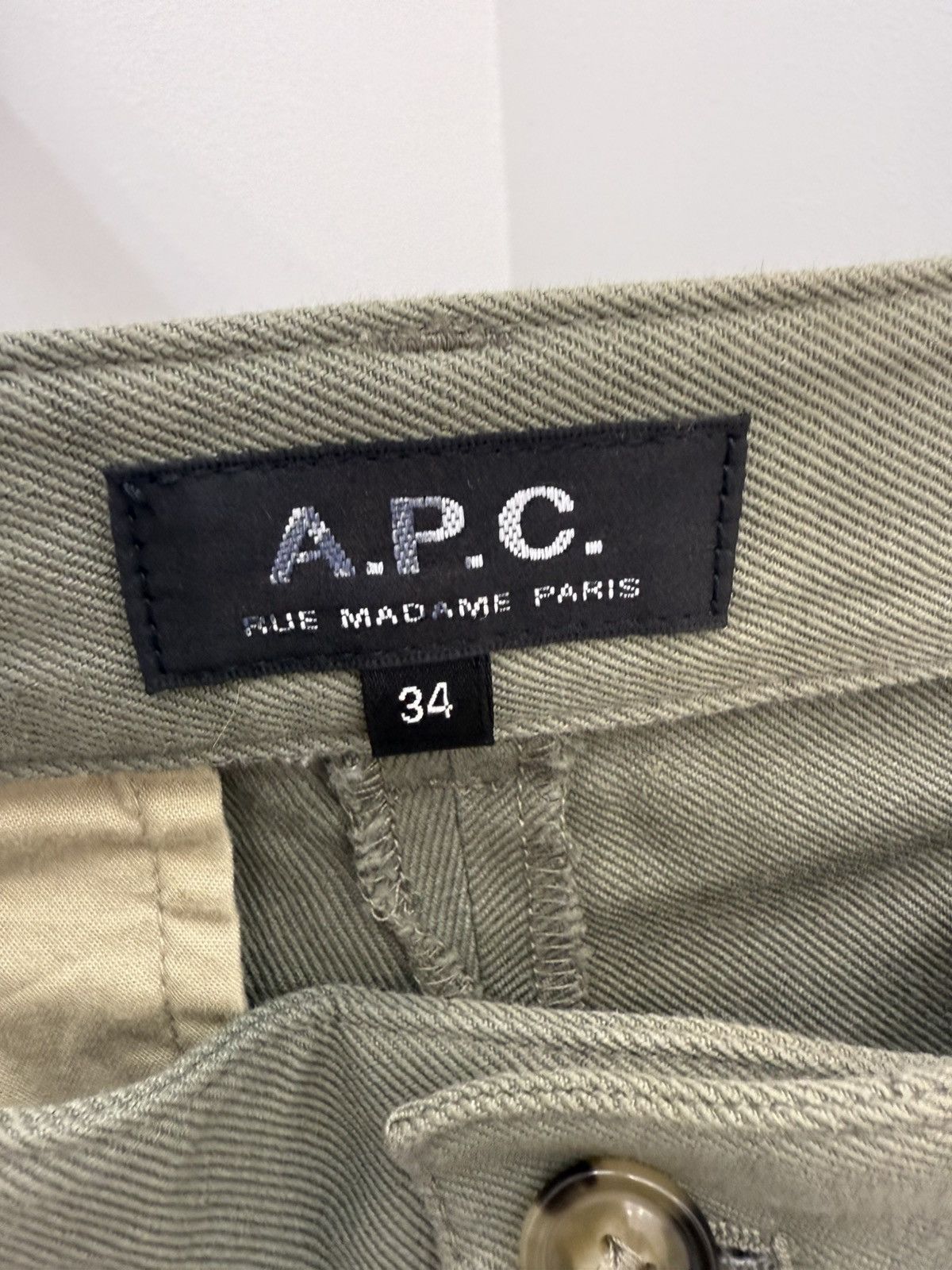 A.P.C. A.P.C. High Waisted Wide Leg Cotton Linen Pants Size 25" / US 0 / IT 36 - 3 Thumbnail