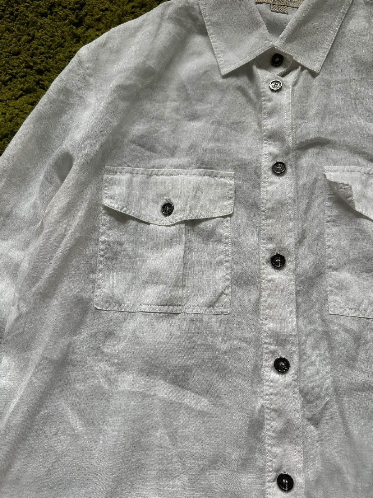 Burberry × Designer Burberry Brit 100% ramie shirt blouse Size S / US 4 / IT 40 - 5 Thumbnail