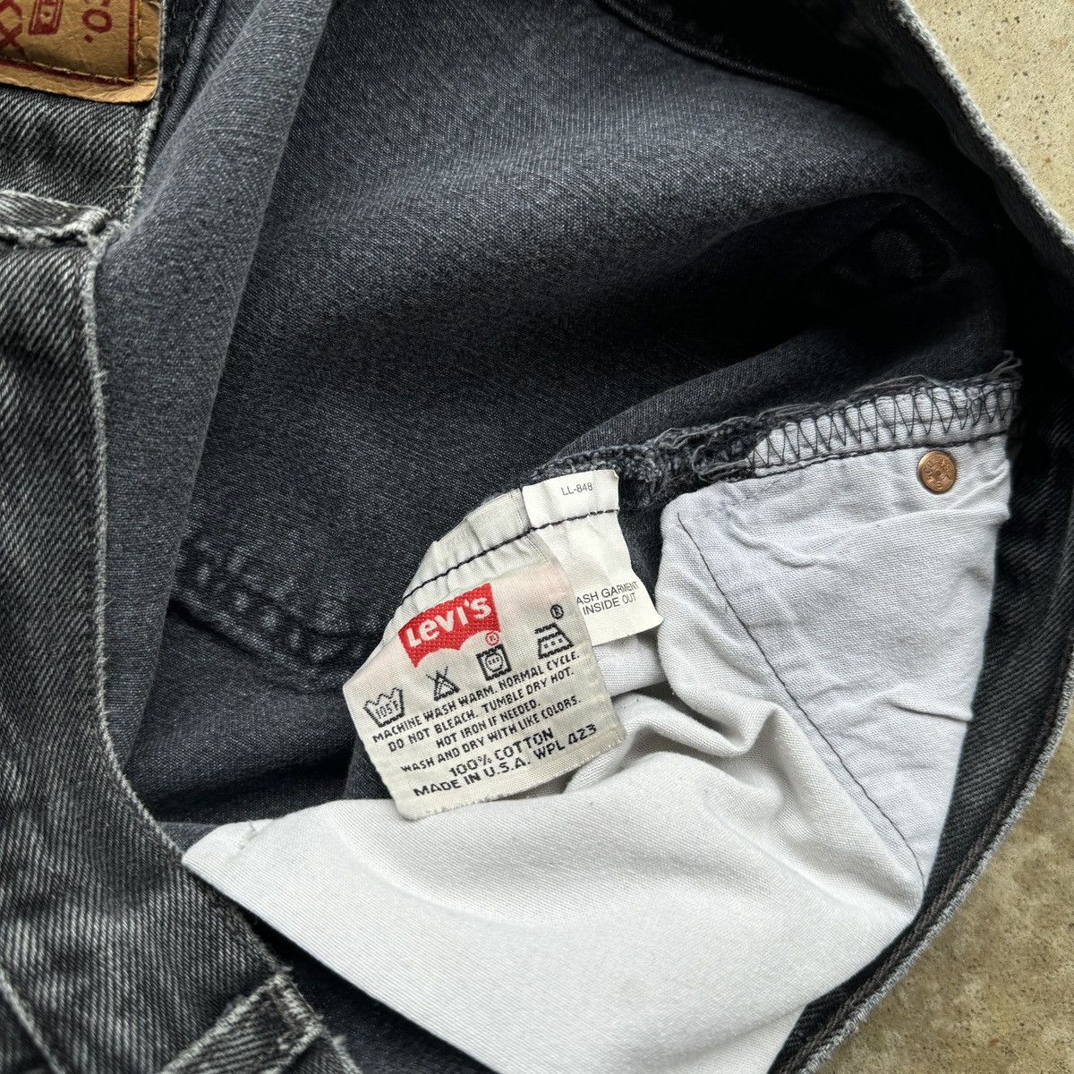 Levi's Levi's 501 Faded Black Thrashed Denim Jeans ERD Grunge Size US 36 / EU 52 - 5 Thumbnail