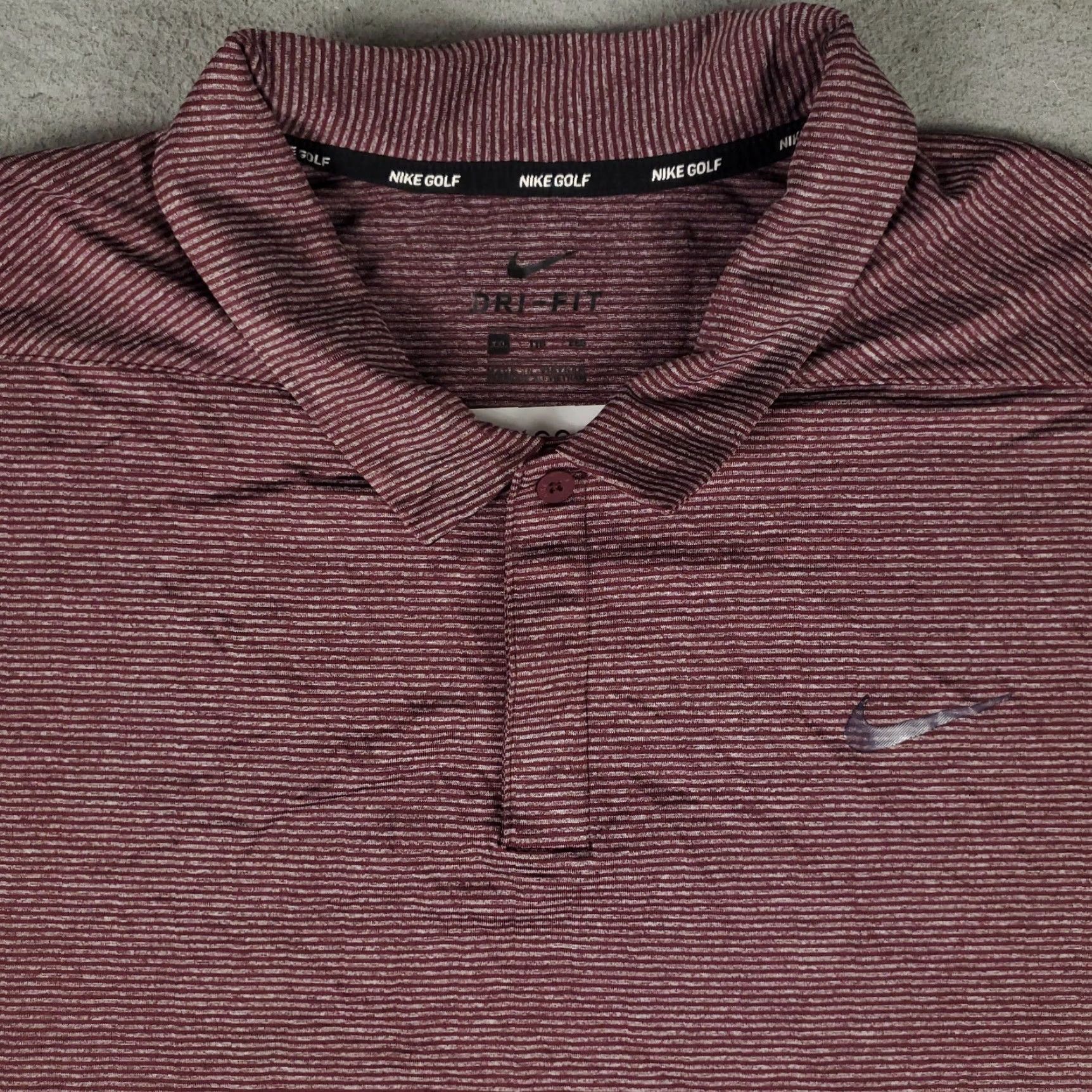 Nike Nike Polo Shirt Mens Size 2XL Red Striped Swoosh Golf Casual Short Sleeve Polo Type Nike Dri-Fit Size US XXL / EU 58 / 5 - 2 Thumbnail