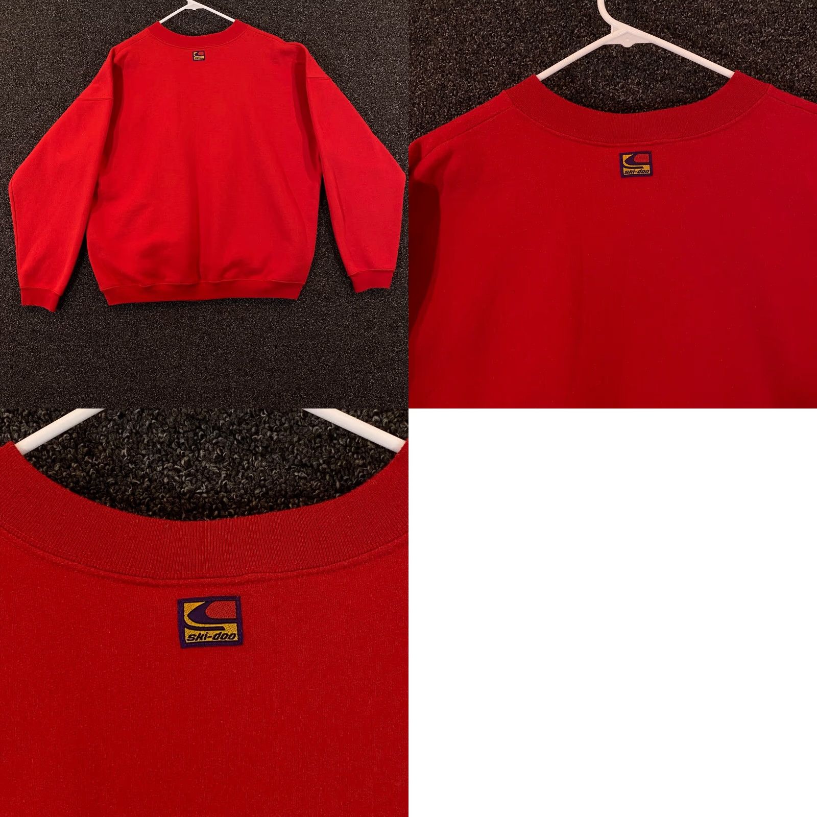 Vintage VINTAGE Ski-Doo Crewneck Jacket Mens Large Red Cotton Pullover Raised Graphic Gray Sno Gear Casual Winter Men Mens Size US L / EU 52-54 / 3 - 8 Thumbnail