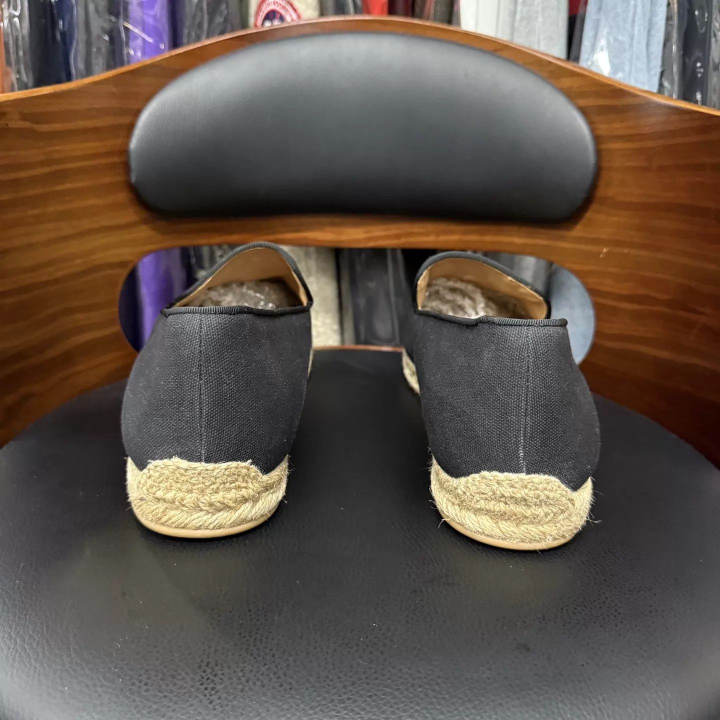 Christian Louboutin CL Pineapple Embroidered Black Red Sole Loafers 44 Like New Size US 11 / EU 44 - 3 Thumbnail