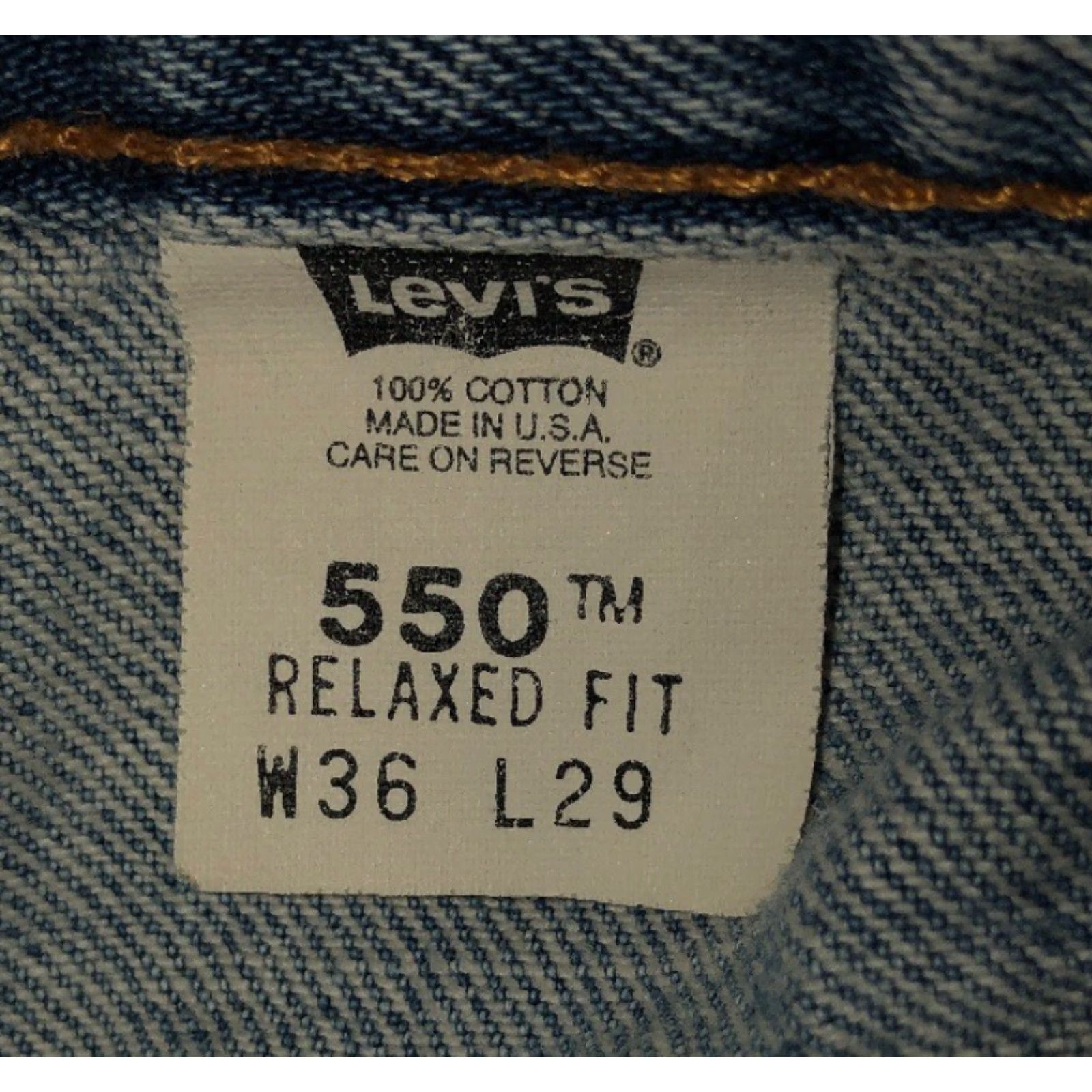 Levi's VINTAGE Levi’s 550 Jeans Mens Blue Denim Relaxed Fit Size 36 Inseam 29 Regular Bottoms Men Blue 550 Relaxed Jeans Mens Size US 36 / EU 52 - 6 Thumbnail