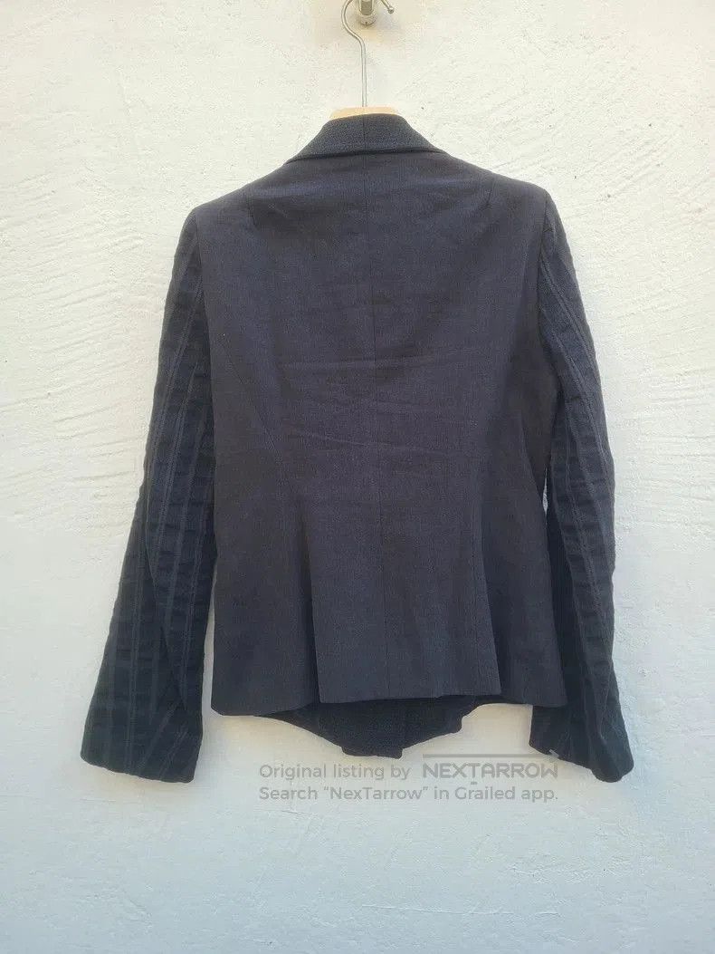 Ann Demeulemeester black silk blend women's jacket. Size US M / EU 48-50 / 2 - 3 Thumbnail