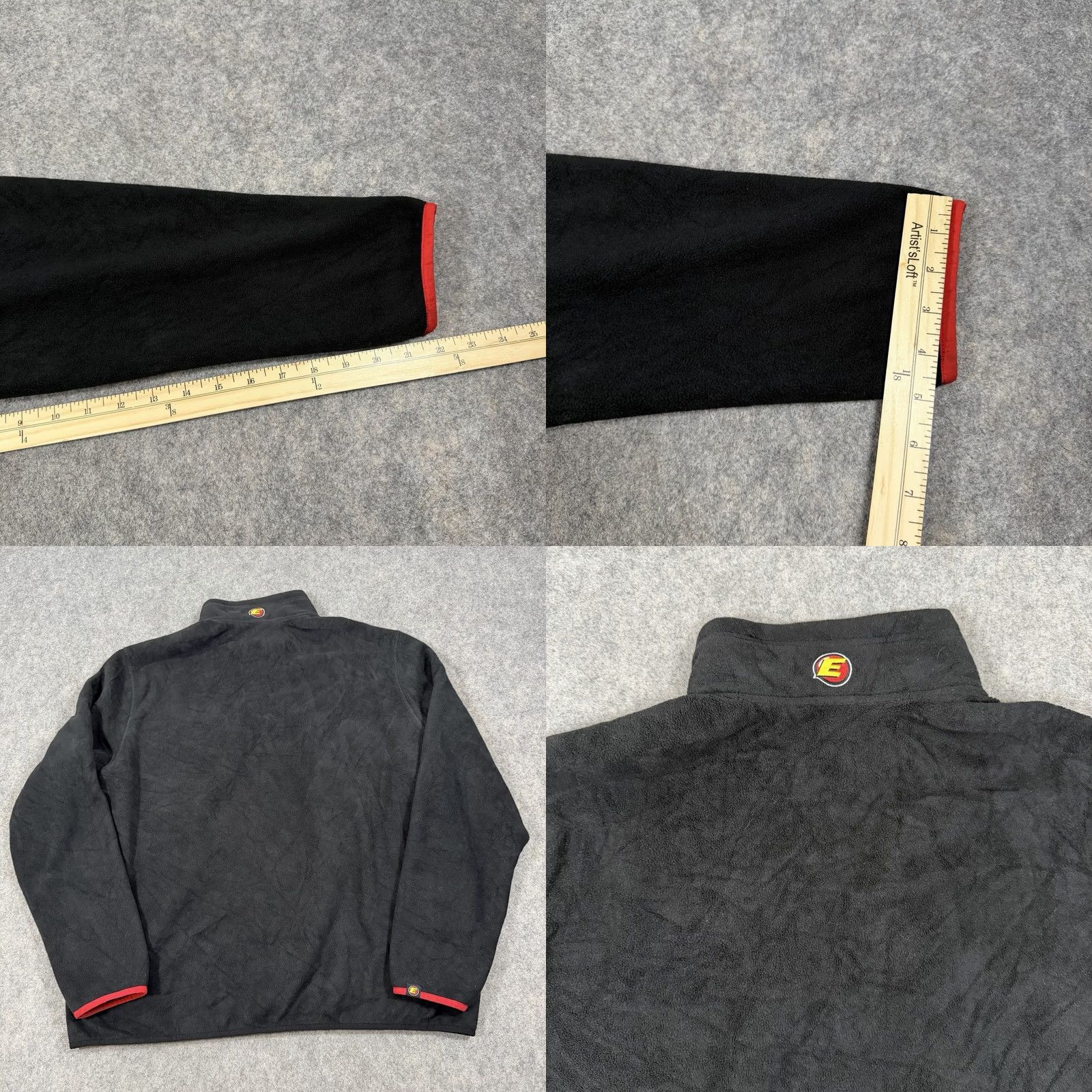 Vintage ESTES Jacket Men XL Black Fleece Full Zip Lightweight Long Sleeve Stand-Up Collar Cardio Winter Fall Spring Size US XL / EU 56 / 4 - 11 Thumbnail