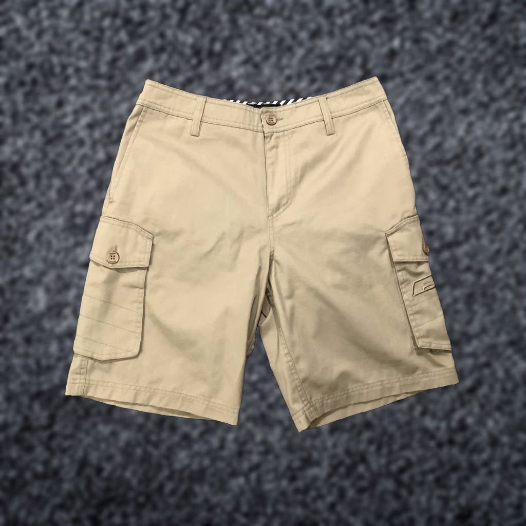 Toy Machine FMF Flying Machine Factory Beige Mens Cargo Shorts 32x9 Inseam 9in Regular Fit Cotton Polyester Denim Logo Pockets Casual Men Size US 32 / EU 48 - 1 Thumbnail