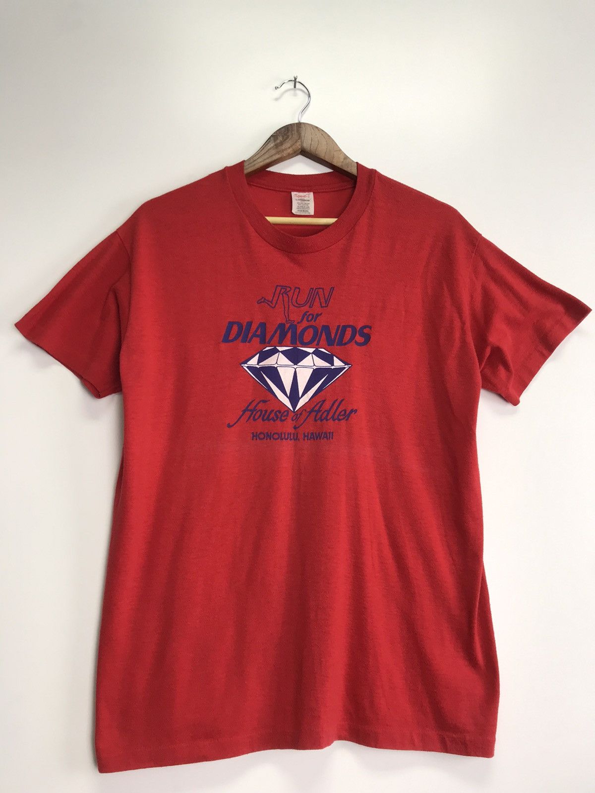 Vintage Vintage 80s Run for Diamonds tee Size US XL / EU 56 / 4 - 2 Thumbnail