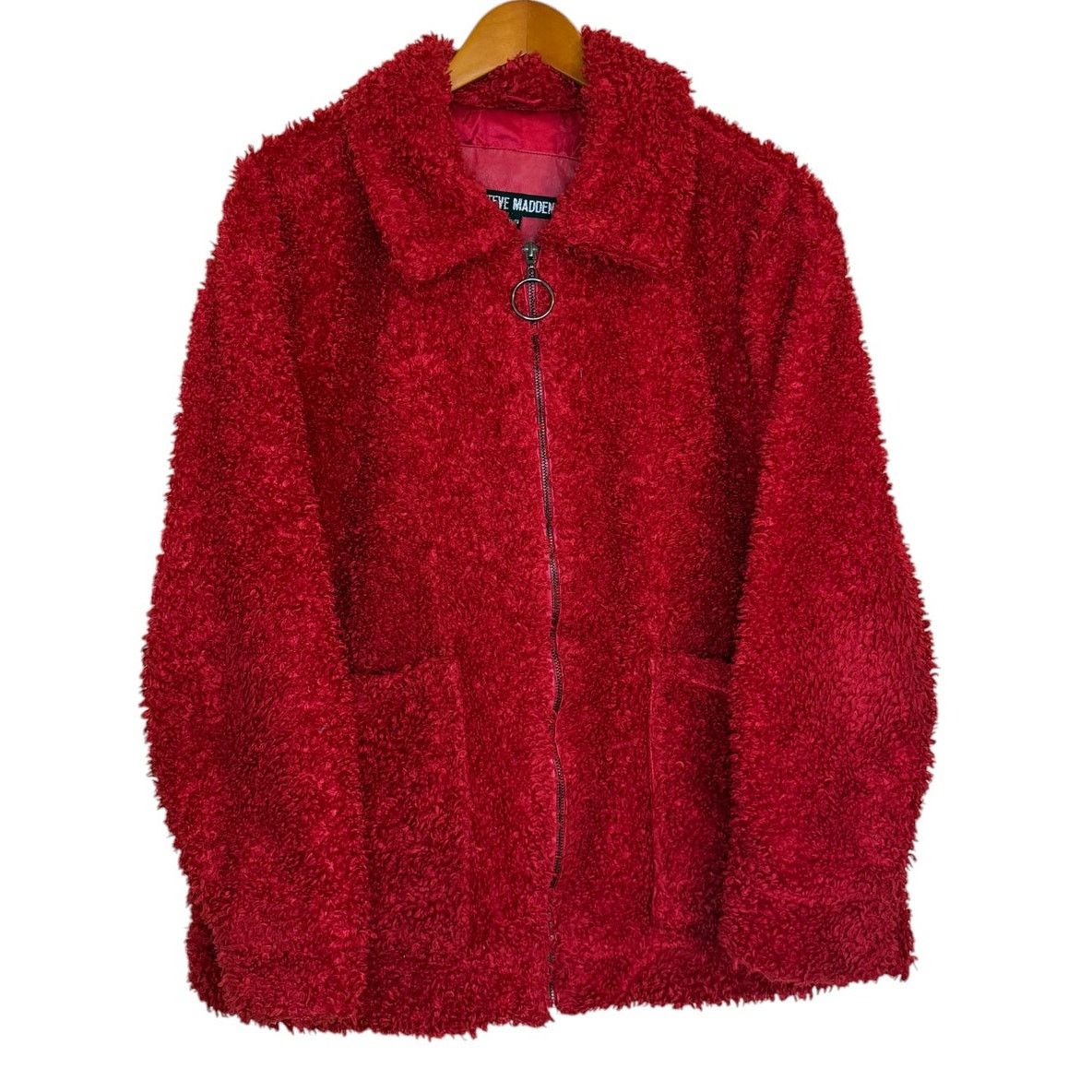 Steve Madden Steve Madden Coat Women X Large Red Shearling Teddy Size XL / US 12-14 / IT 48-50 - 1 Thumbnail