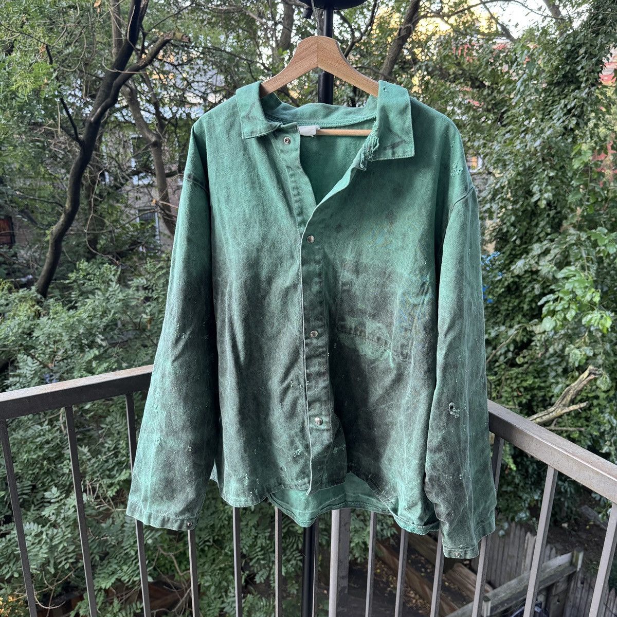 Vintage Thrashed Faded Distressed Dirty Work Jacket ERD Grunge Size US XXL / EU 58 / 5 - 1 Thumbnail