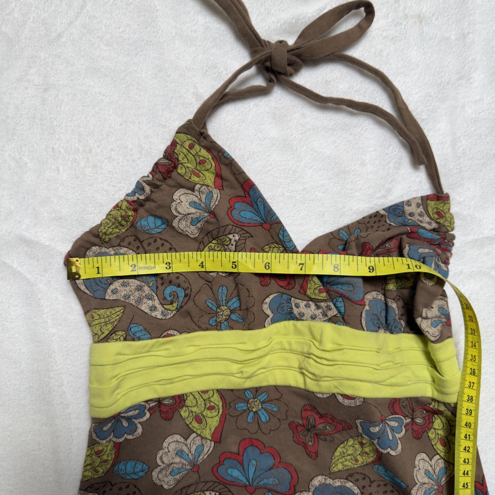 Unknown London 2000s Boho Floral Halter Top Small Size S / US 4 / IT 40 - 5 Thumbnail