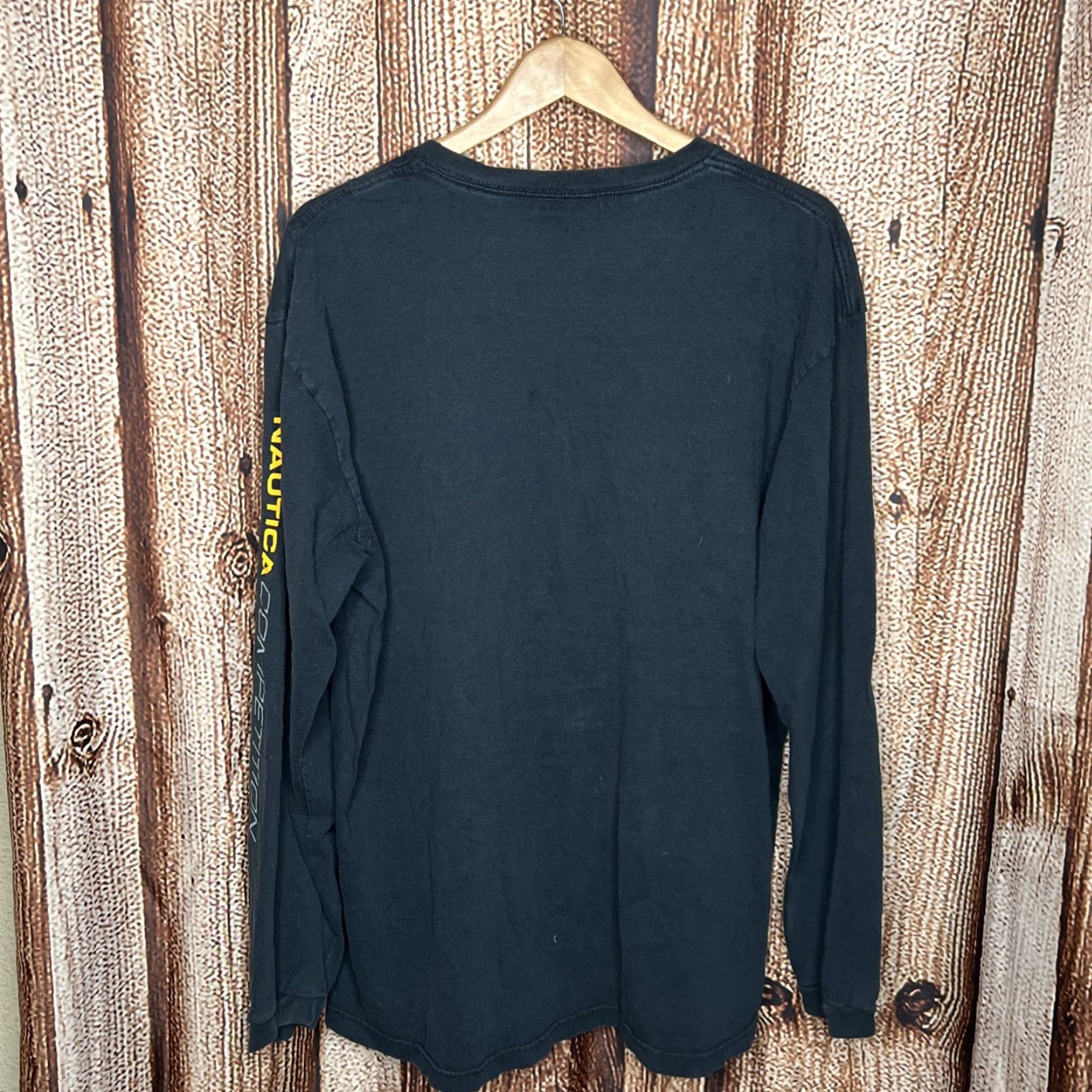 Nautica VINTAGE Nautica Competition Blue Long Sleeve T Shirt 2XL Mens 90s USA Fish Graphic Pocket Crew Neck Size US XXL / EU 58 / 5 - 3 Thumbnail