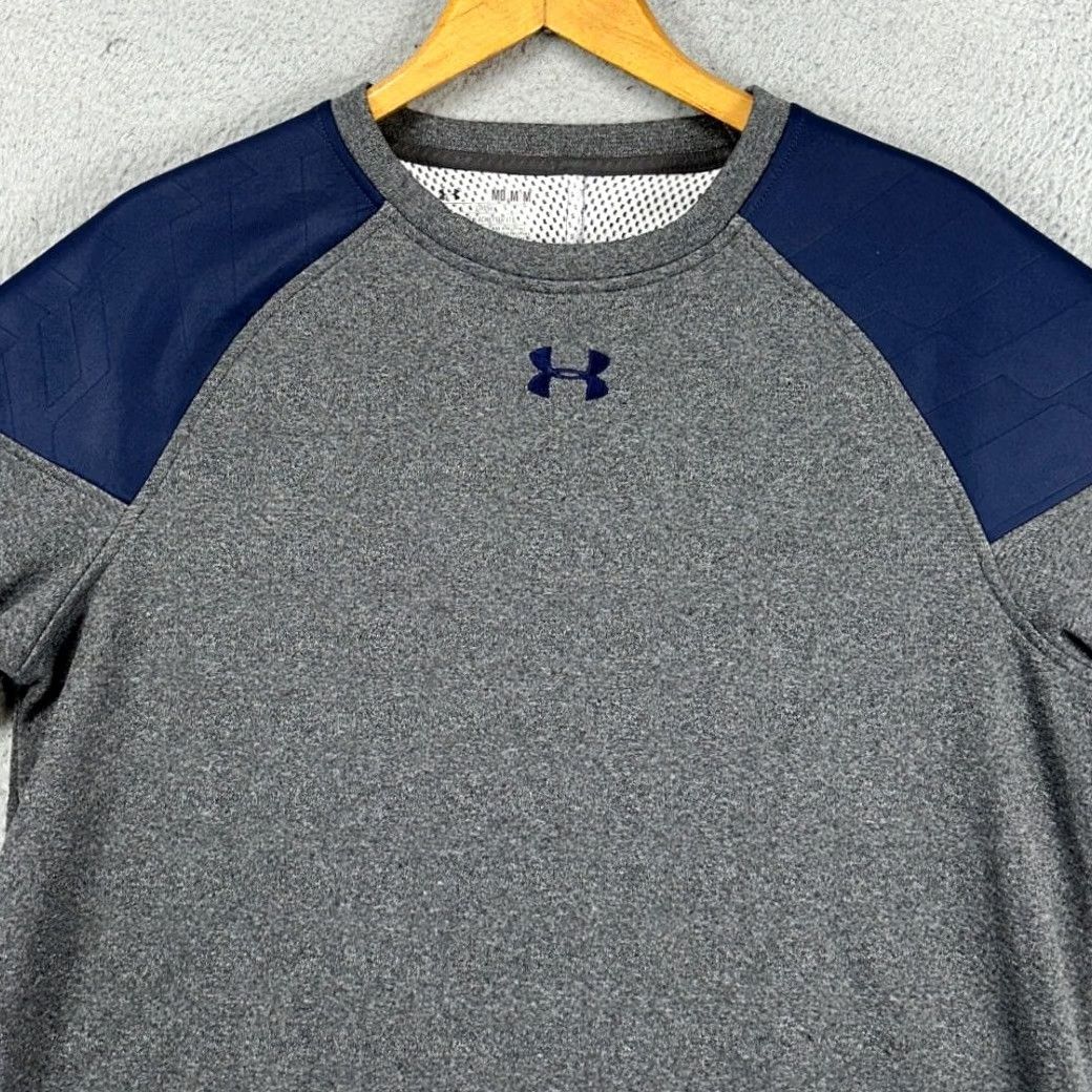 Under Armour Under Armour Cold Gear Sweatshirt Mens Medium Gray Loose Fit Pullover Logo Casual Size US M / EU 48-50 / 2 - 2 Thumbnail