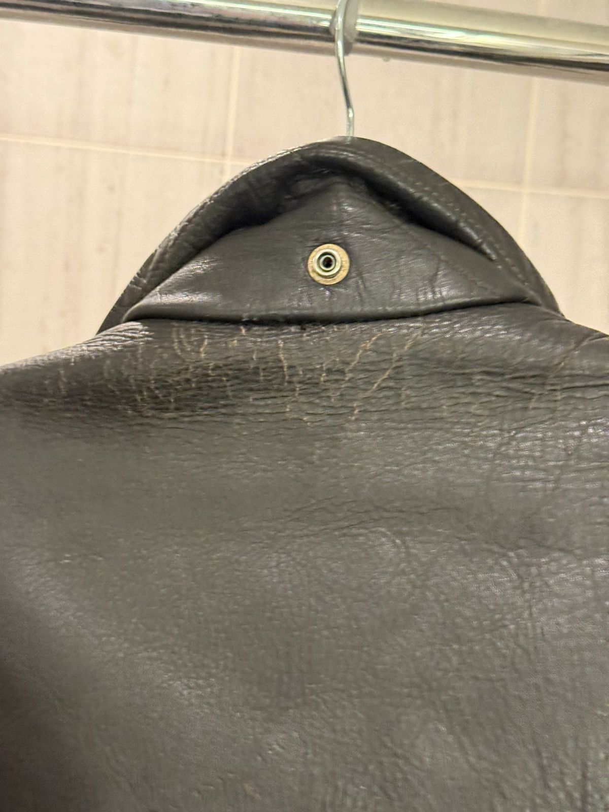 Sears Title: VTG 1950s Leather Motorcycle Jacket w/ Serval Zipper Size US L / EU 52-54 / 3 - 3 Thumbnail